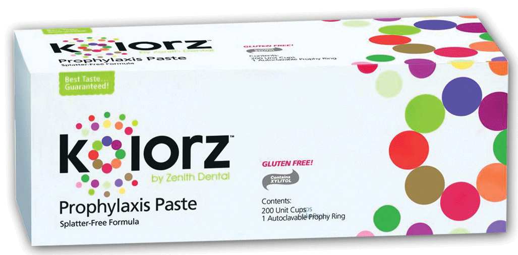 Kolorz Prophy Paste, Fine, Triple Mint, 2 x 200/Box, 788401