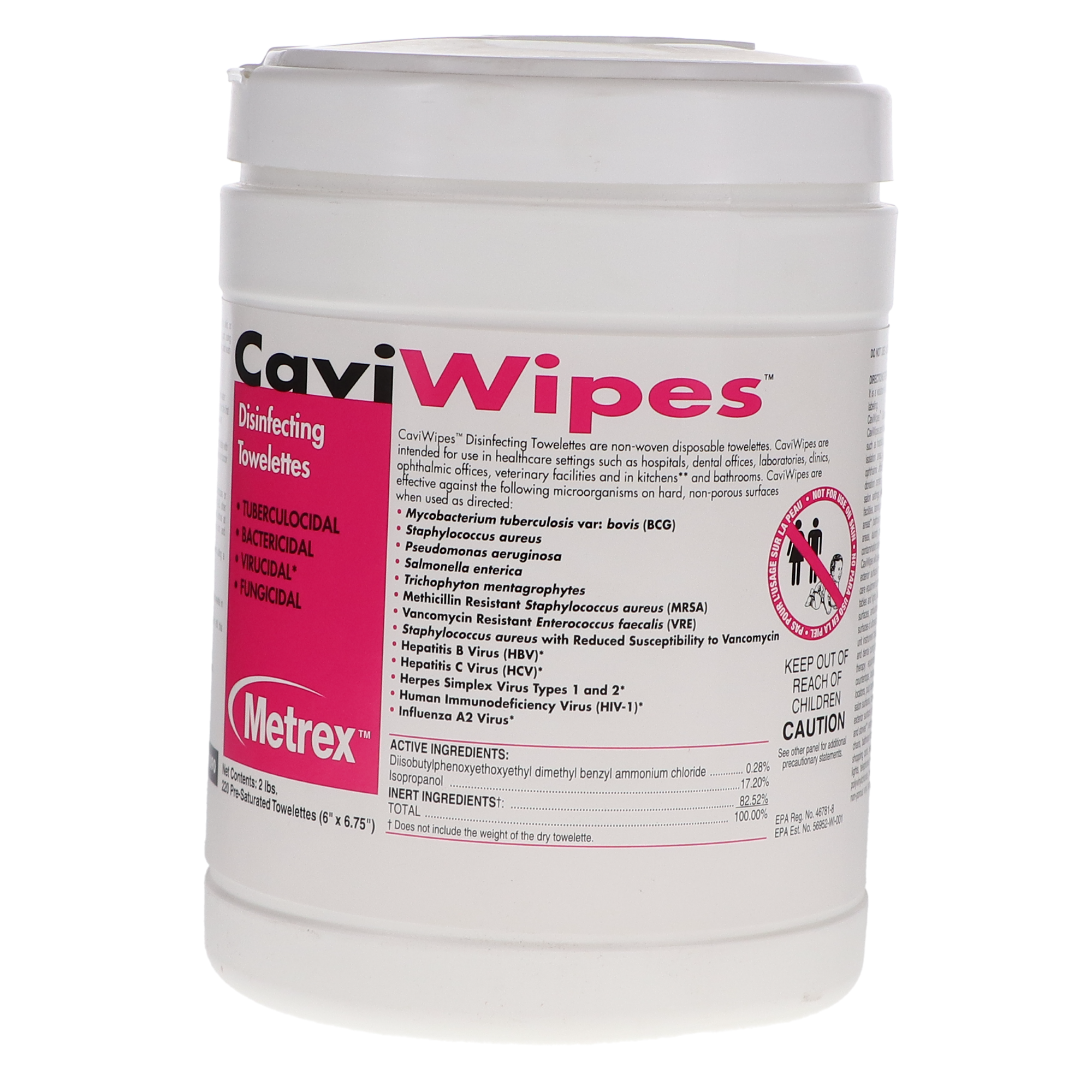 CaviWipes Large 220/Can