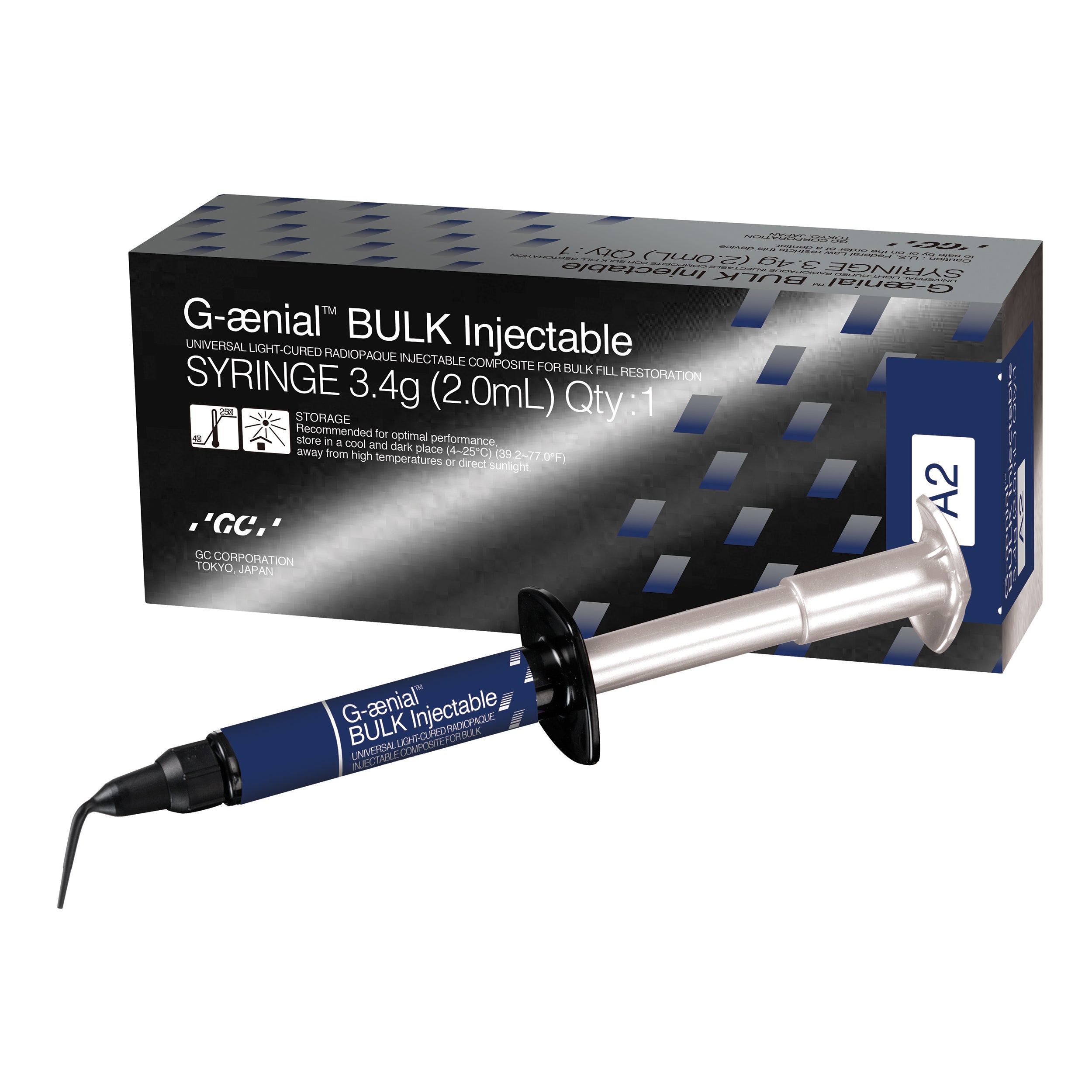G-aenial Bulk Injectable Nanocomposite, Light-Cure, Syringe Bulk Refill, 3.4 g, A2, 1/Pk, 012395