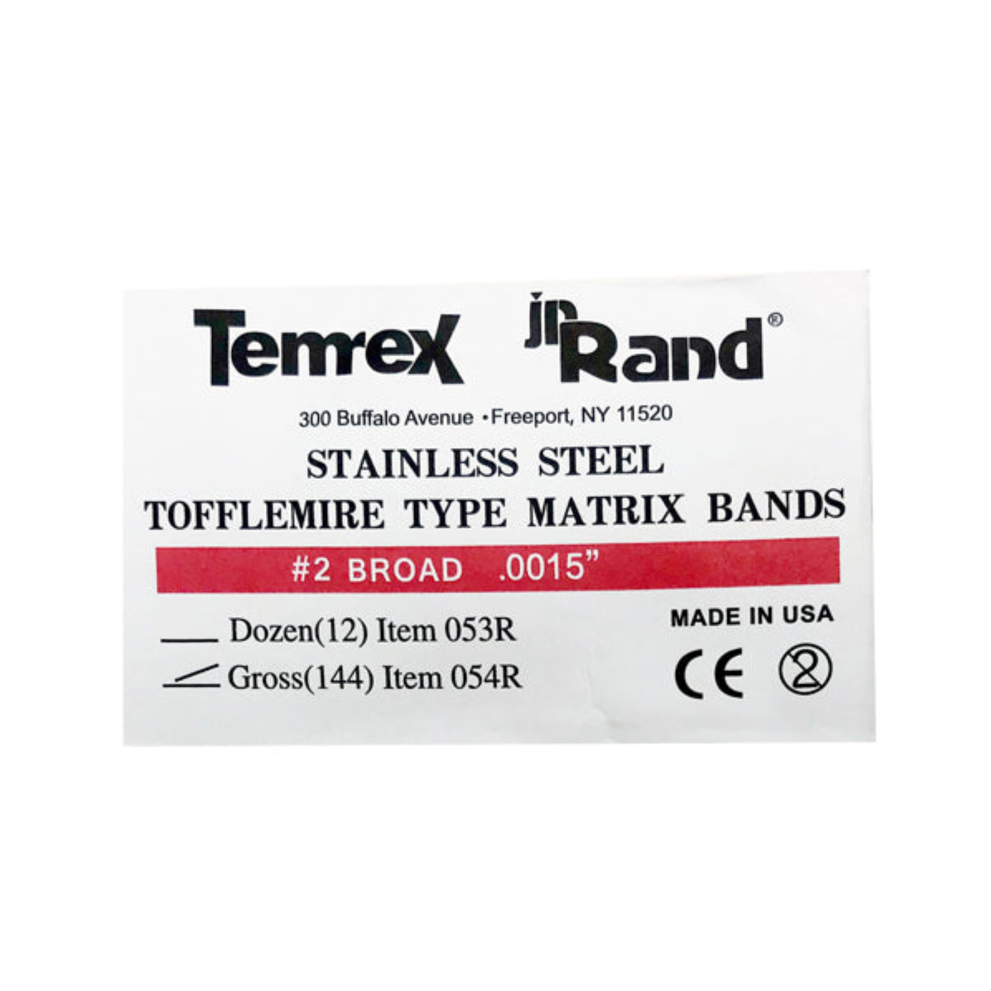 Matrix Bands .0015 144/Pk #2, 054R