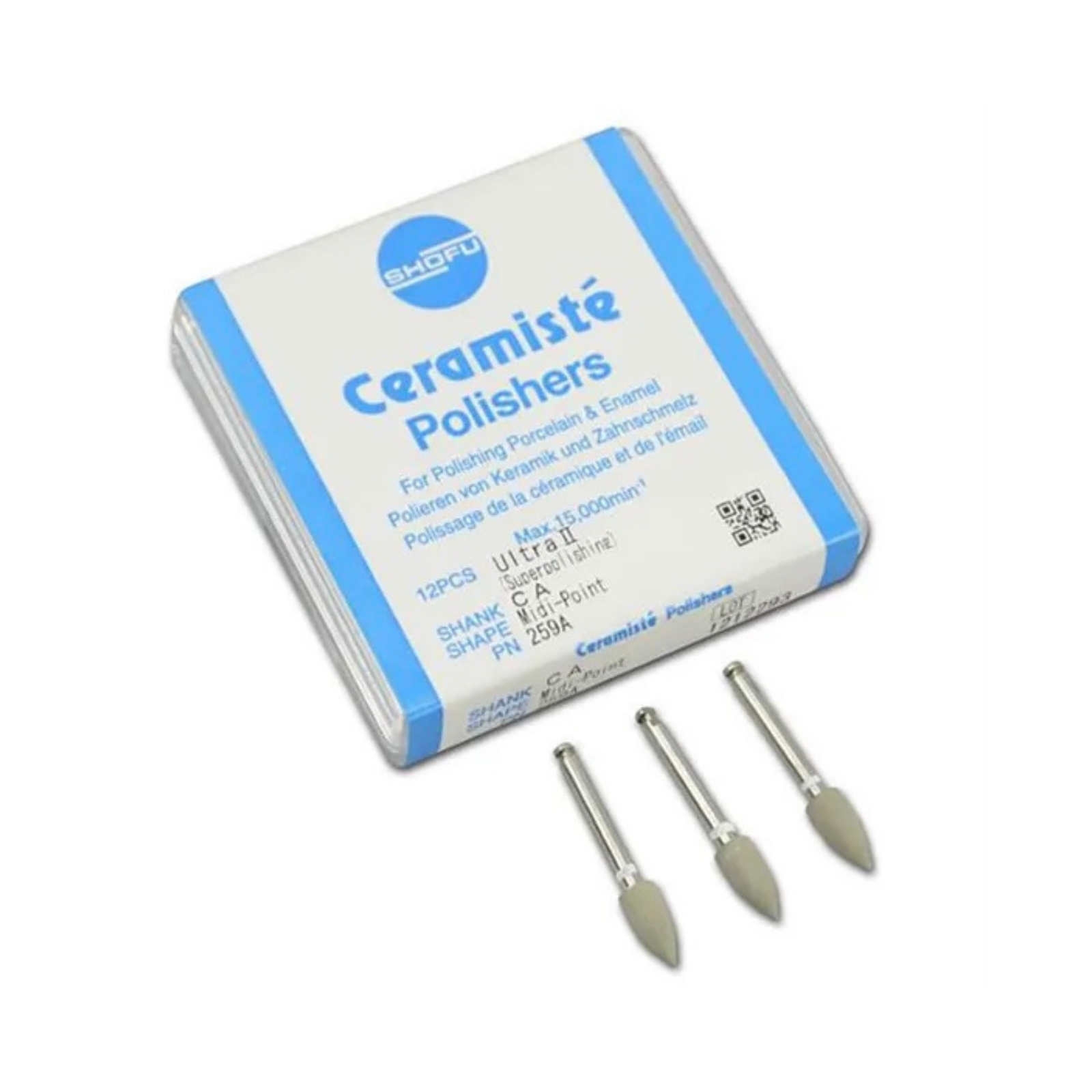 CeraMistÃ© Soft Polishers, HP, Unmounted Wheel (WH6), # 220, Blue, 12/Pk, 0565