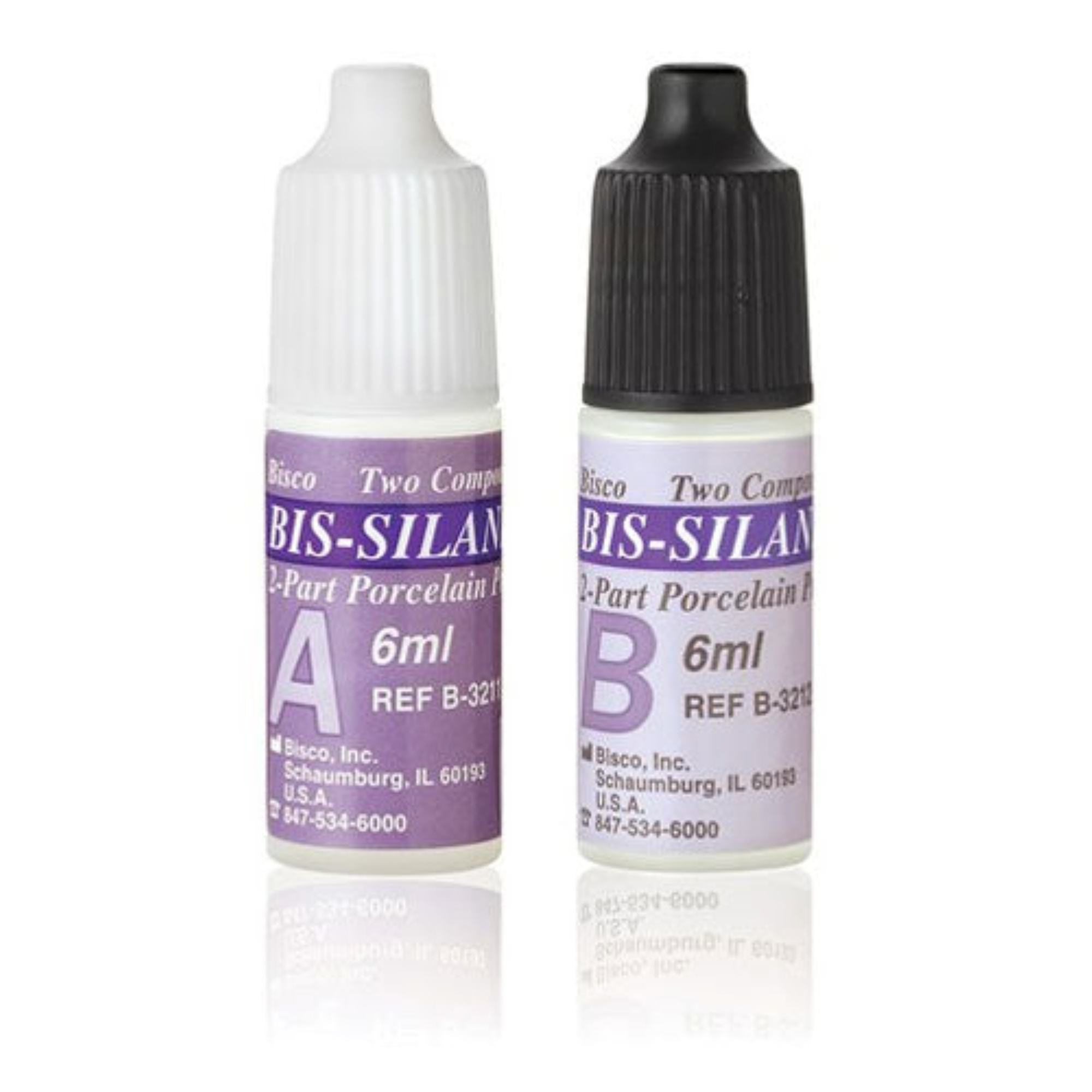 Bis-Silane Porcelain Primer, Parts A & B Set, Refill, 6 ml/Bt, 1/Pk, B-3210P