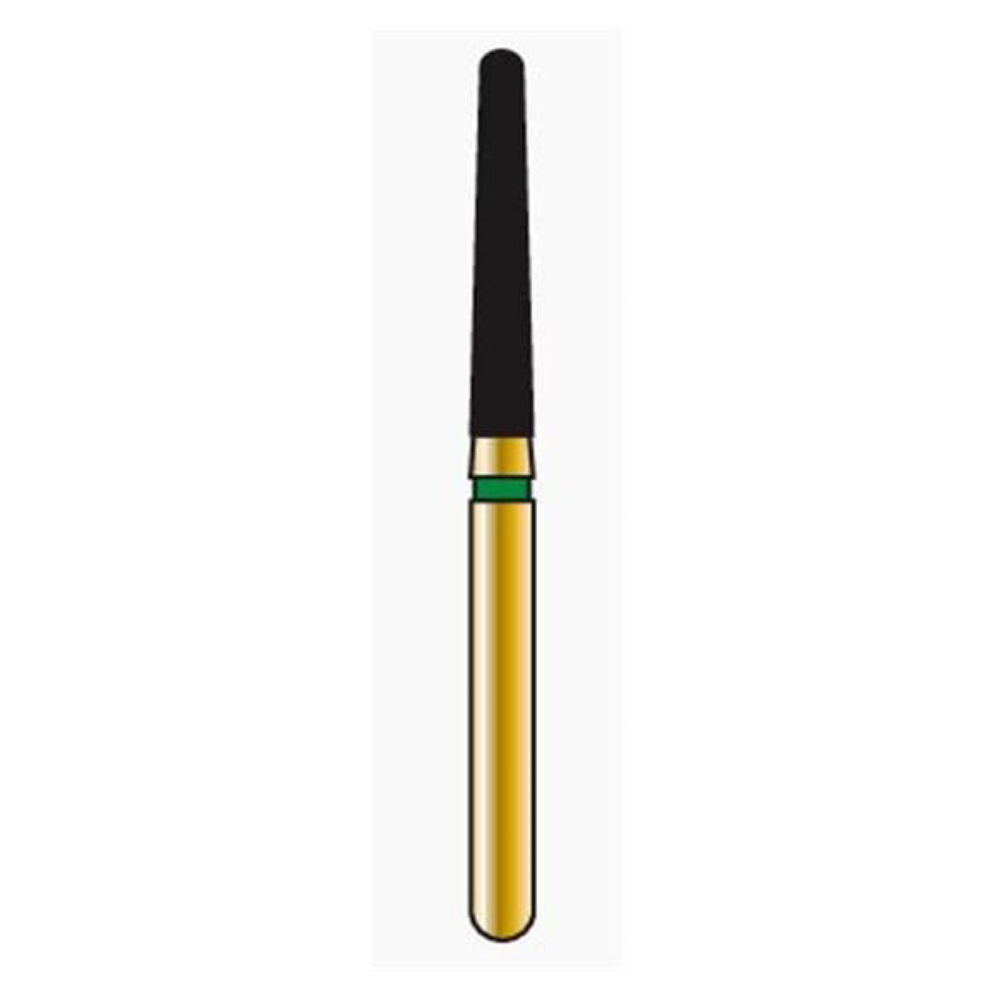 Alpen Multi-Use Diamond Burs, FG, Round End Taper, # 850, 1.6 mm, Coarse, Green, 5/Pk, R850C016FG