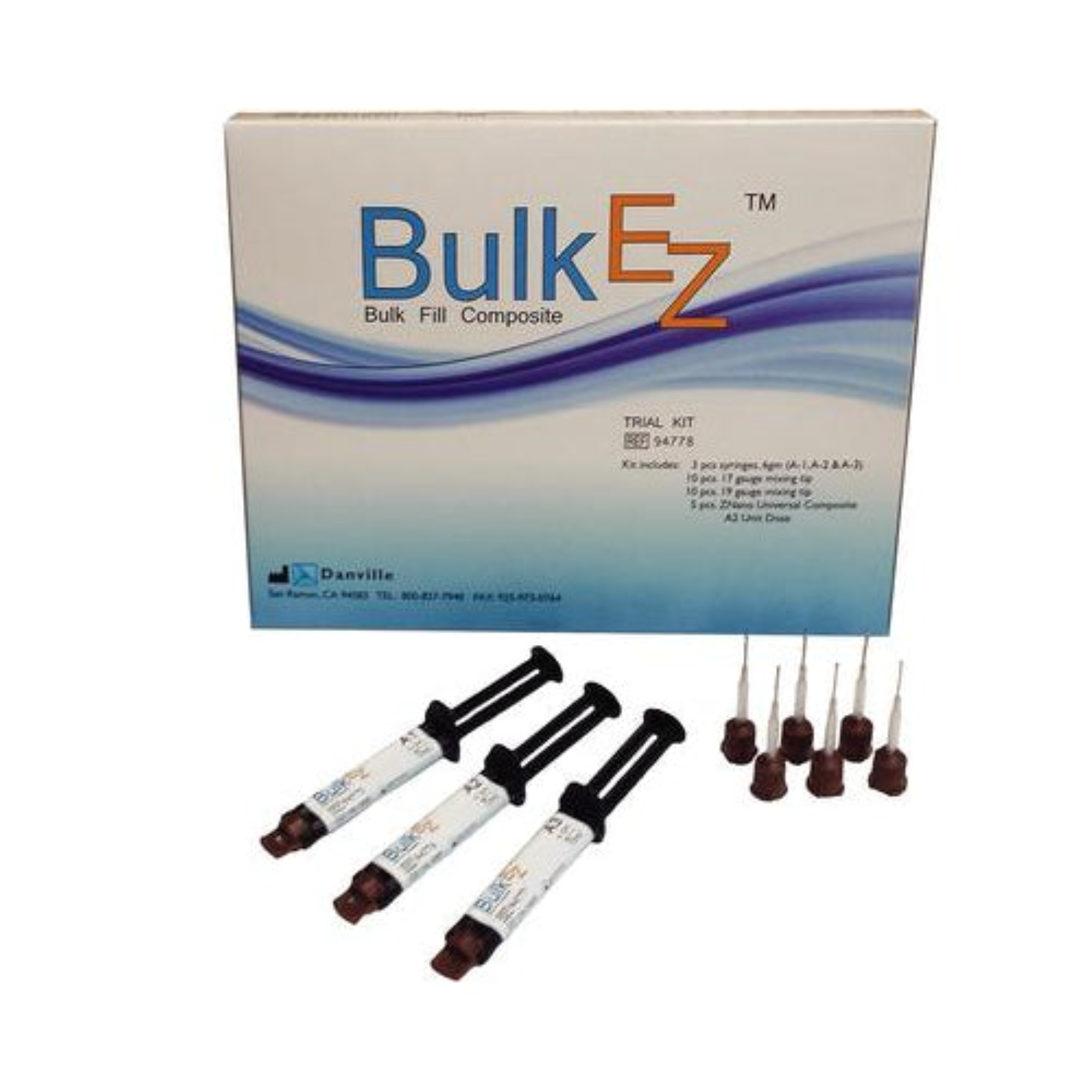 Bulk EZ Trial Kit


3 Syringes (6 gm ea.) -- A1, A2, A3 -- 20 Automix Tips (10 each: 17 and 19 gauge), 94778
