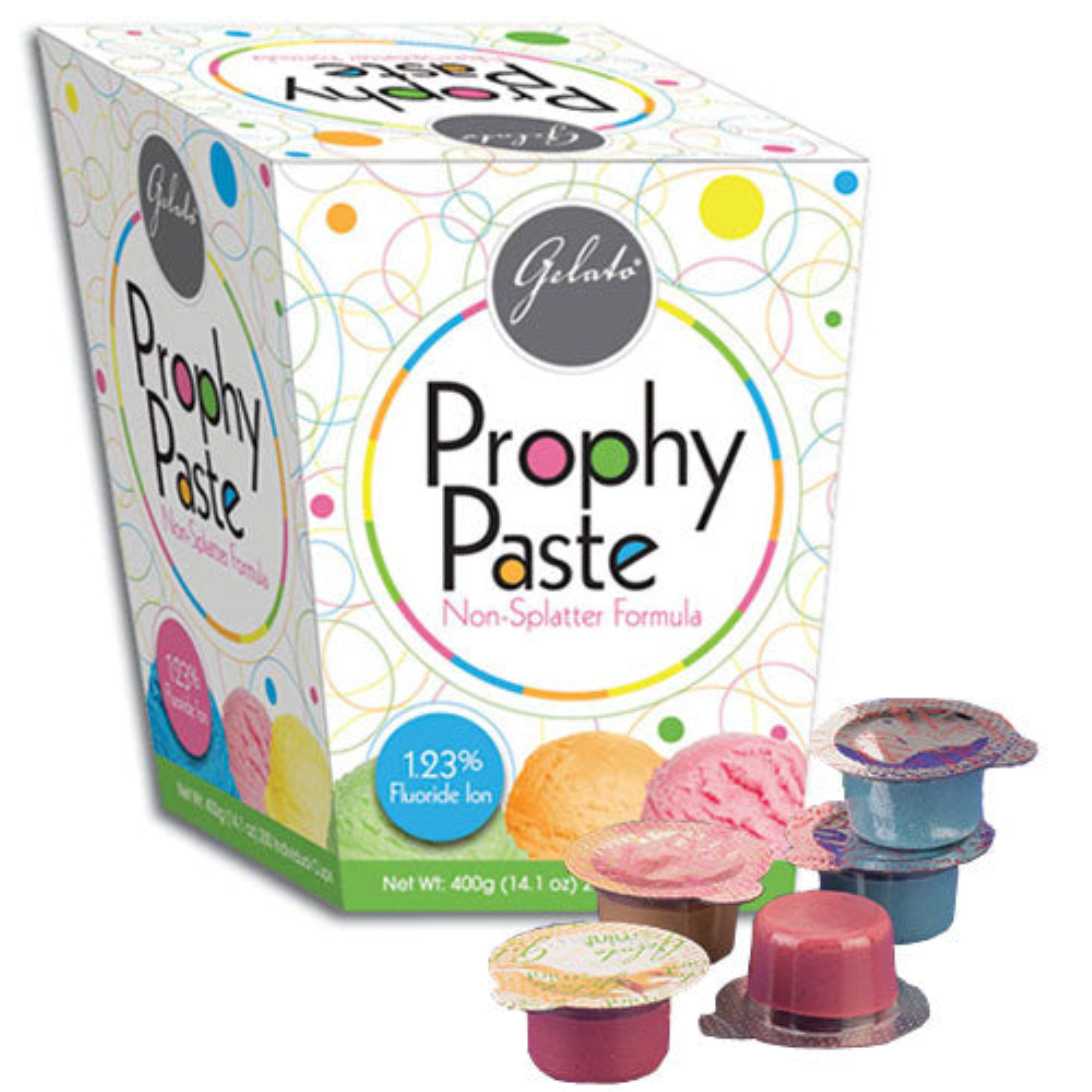 Gelato Prophy Paste Cups, Medium, Orange Sherbet, 200/Box, 24-11677