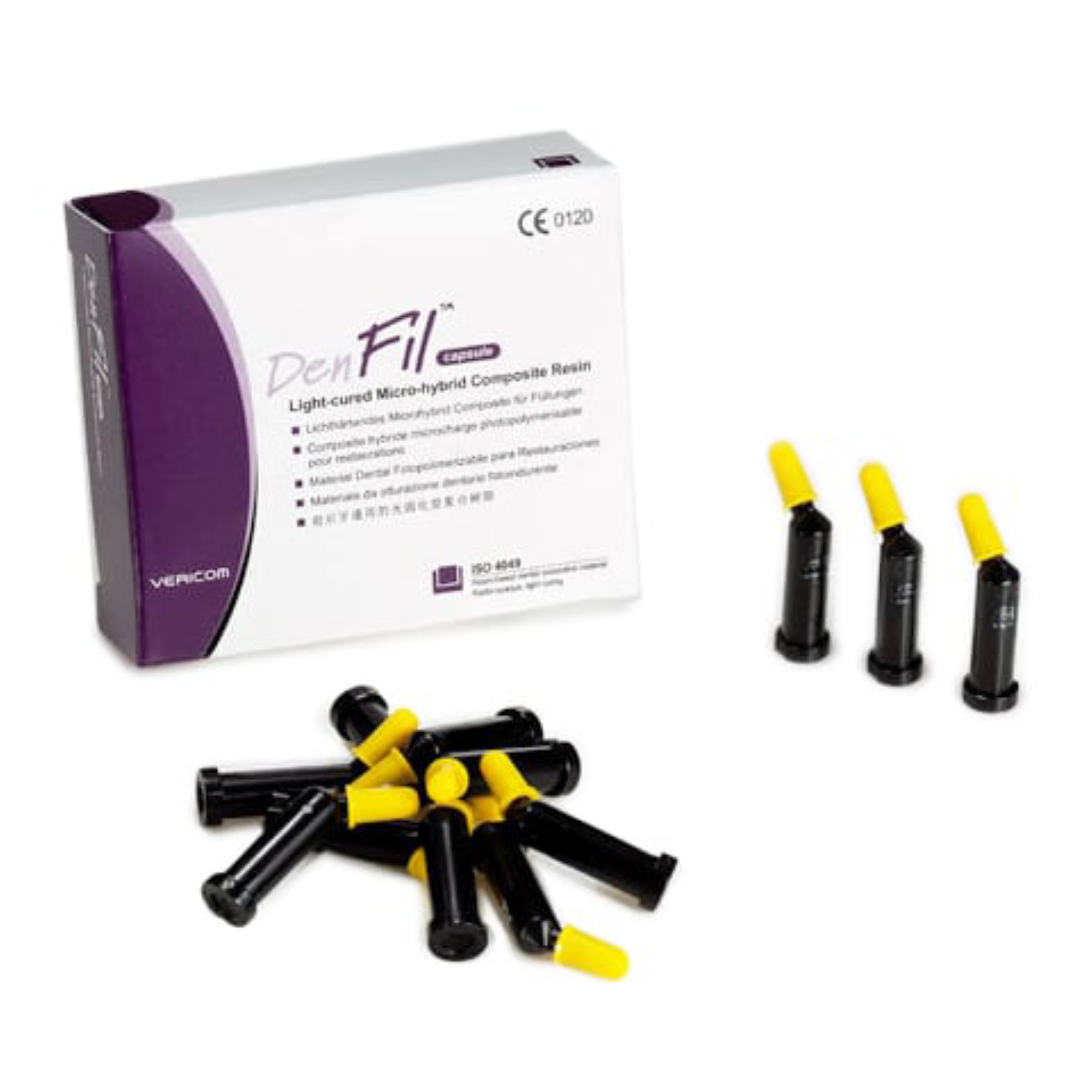Vericom - DenFil Capsule Refill A3, Light-Cured Restorative Micro Hybrid Composite Resin