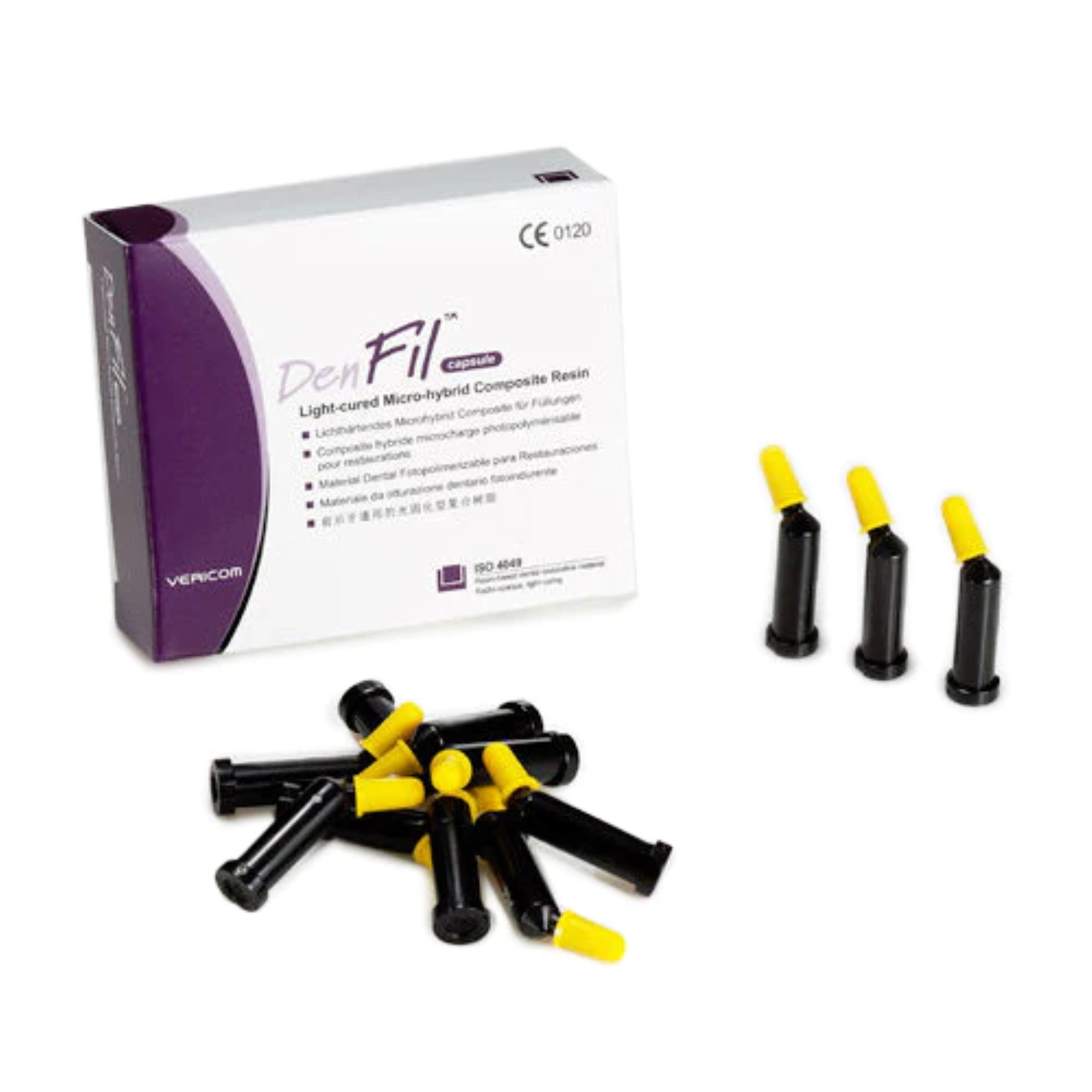 Vericom - DenFil Capsule Refill B1, Light-Cured Restorative Micro Hybrid Composite Resin