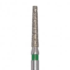 Multi-Use Diamond Burs, FG, Taper Flat End, # 847G, 1.8 mm, Coarse, Green, 5/Pk, 847G-018-FG