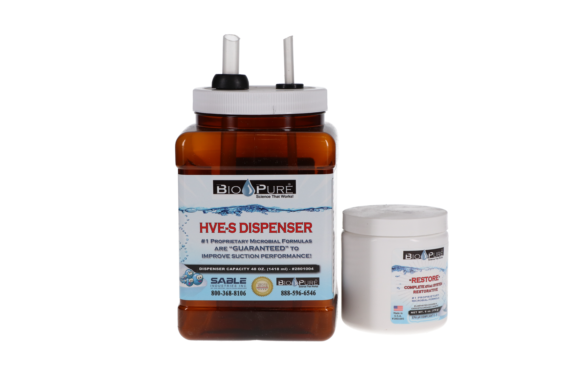 Bio-Pure eVac System Restore Kit, Powder, 6 oz, 1/Pk, 2801101