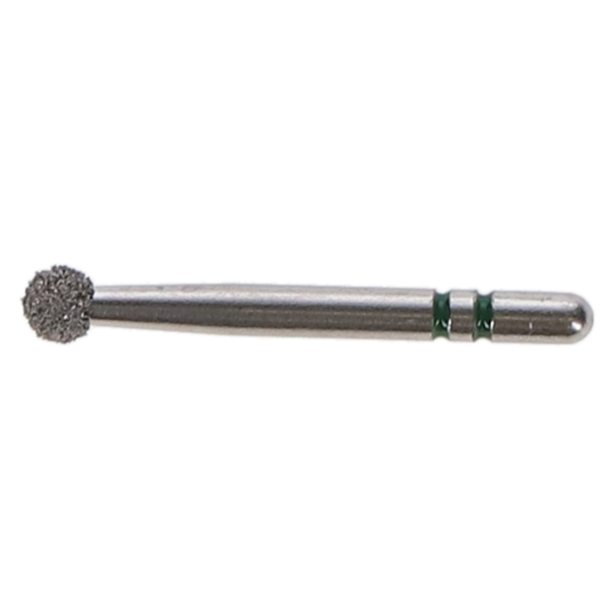 Two Striper Diamond Burs, FG, Round, # 130, 2.3 mm, Coarse, Green, 5/Pk