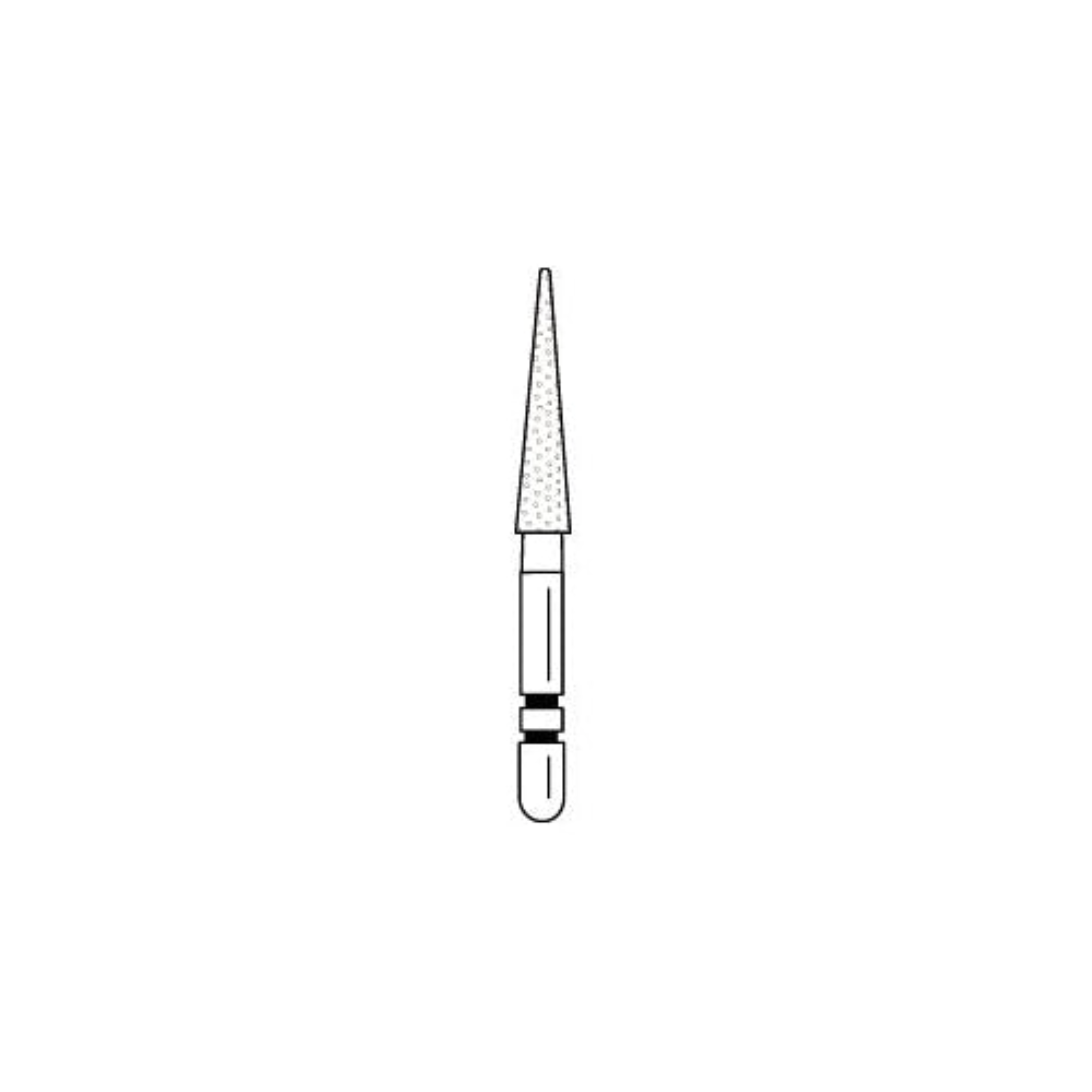 Two Striper Diamond Burs, FG, Cone, # 209.10, 2.2 mm, Fine, Red, 5/Pk