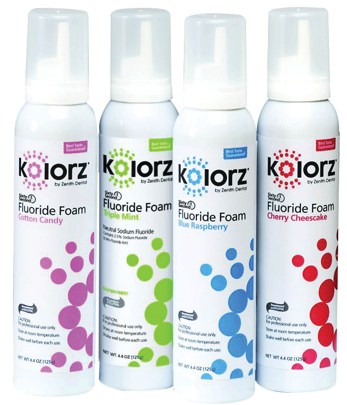 Kolorz Fluoride Foam Blue Raspberry 4.4oz 2/Pk
