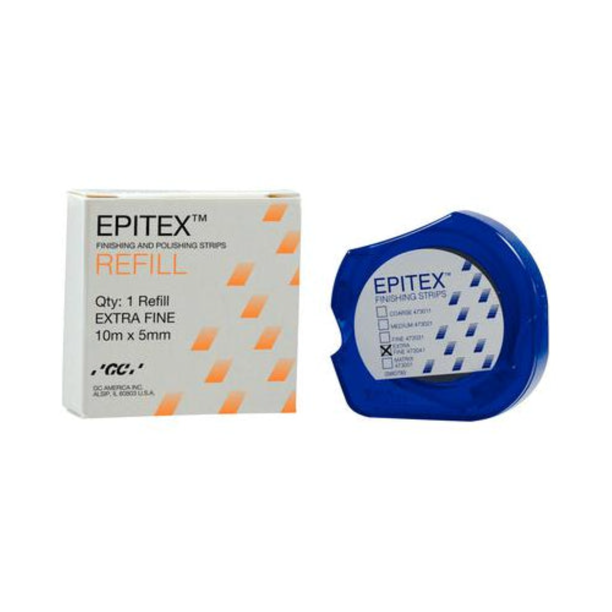Epitex Finishing and Polishing Strips, Extra Fine, Red, 10 m/Roll, 1/Pk