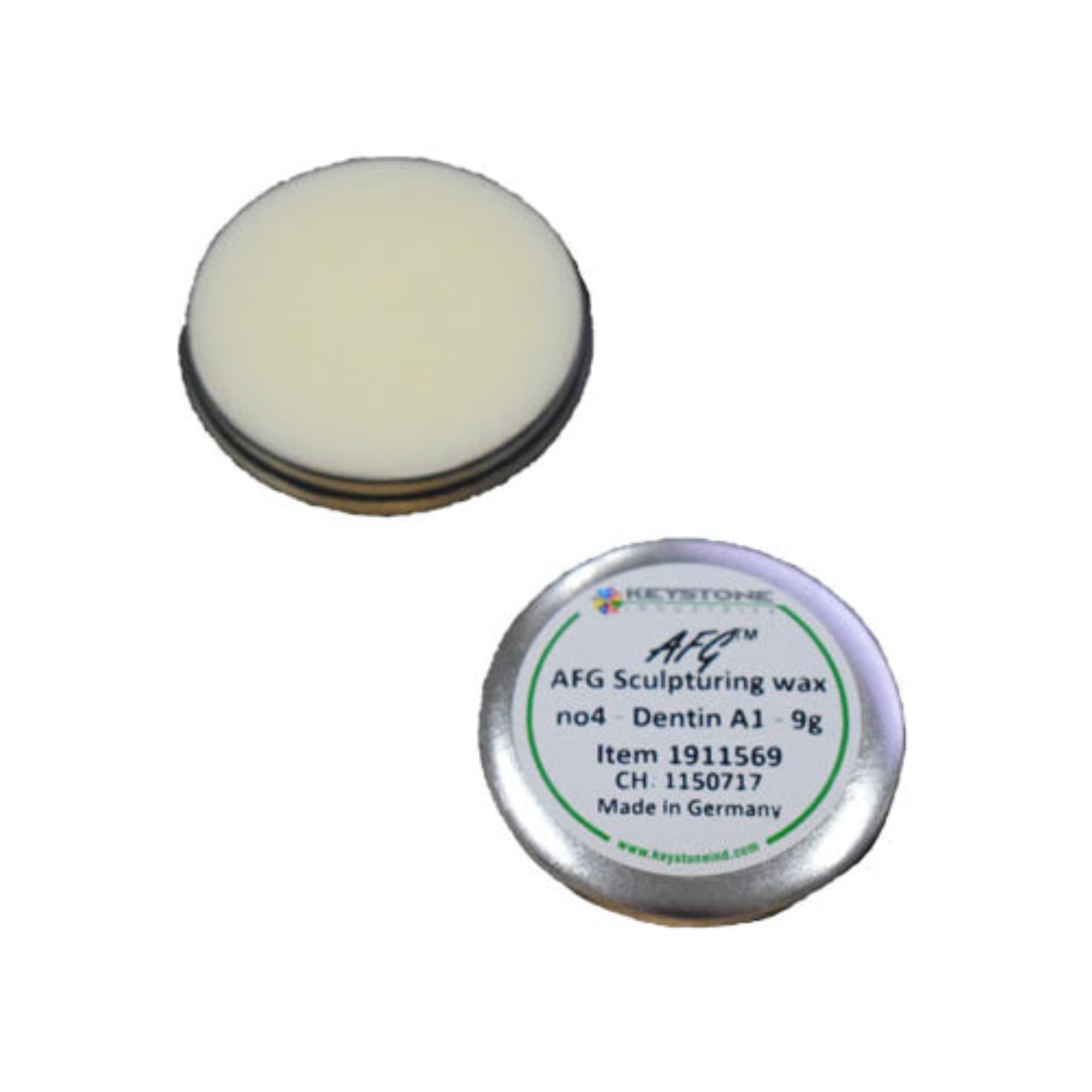 Keystone - AFG Aesthetic Translucent Sculpturing Wax - #4 Dentin A1, 9 g. Used, 1911569