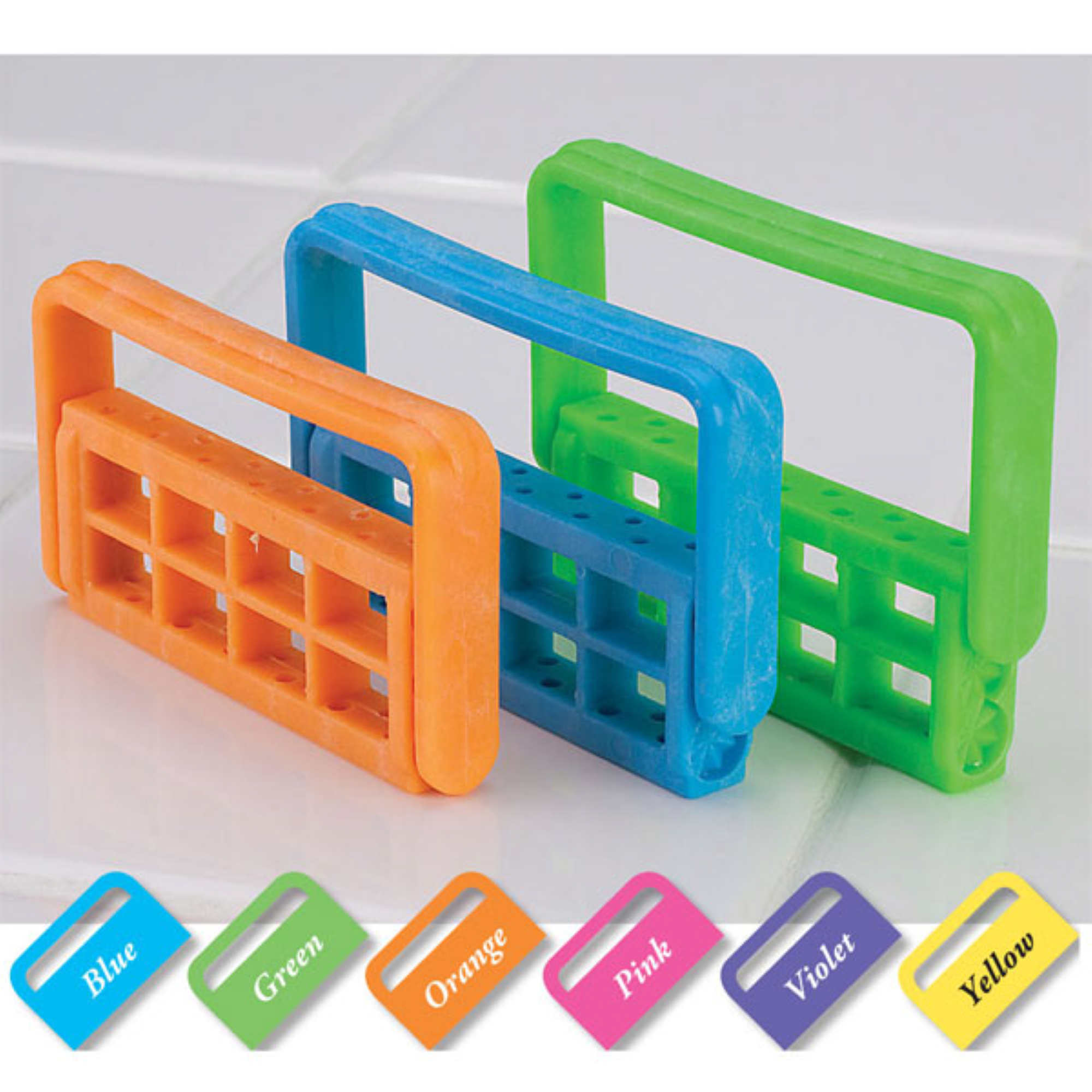 Plasdent - Bur Caddy - Neon Purple 1/Pk. Adjustable Bur Caddy. Designed to hold, 400BC-10N