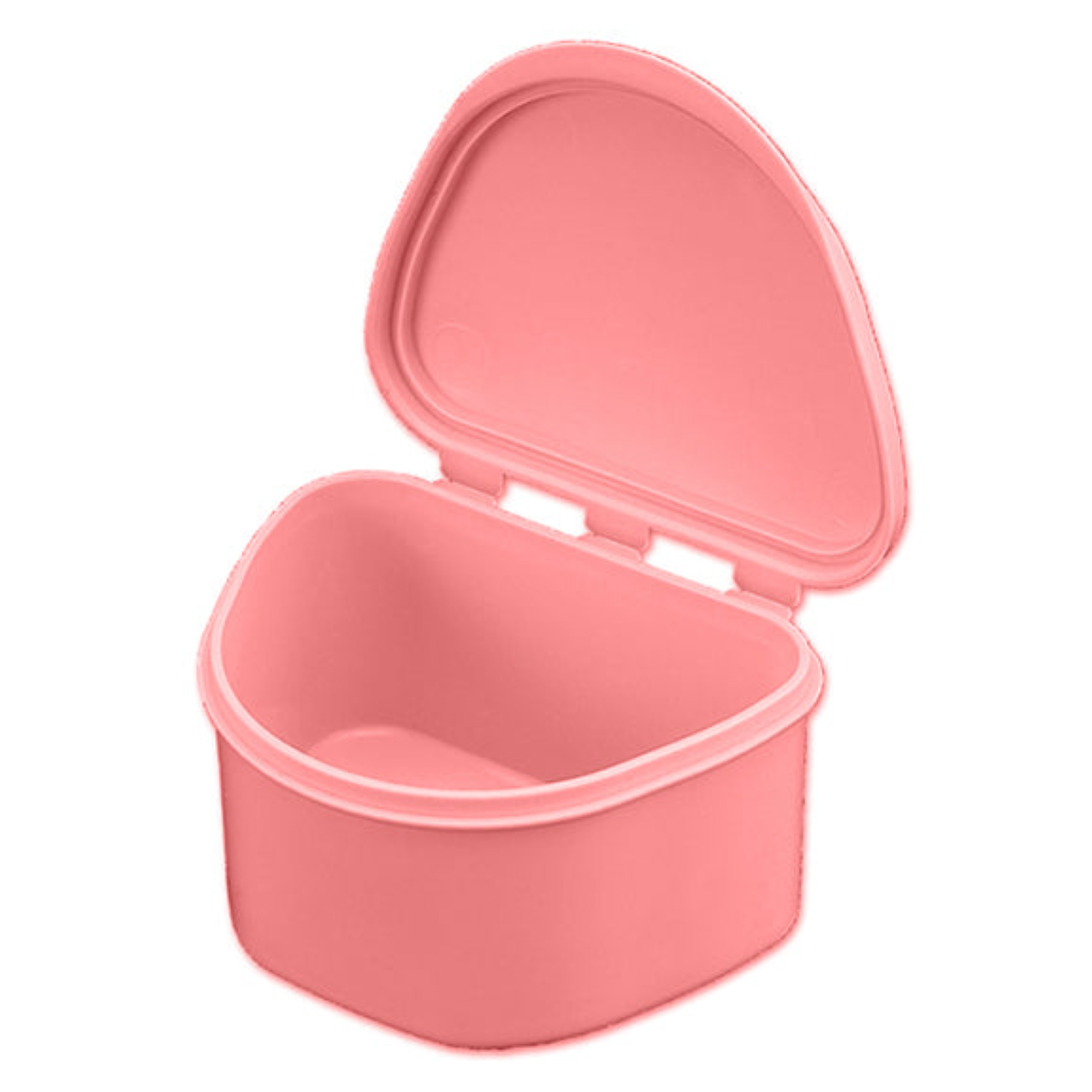Plasdent - Denture Box - Light Pink 12/Bx. Plastic with Hinged Lid, 4