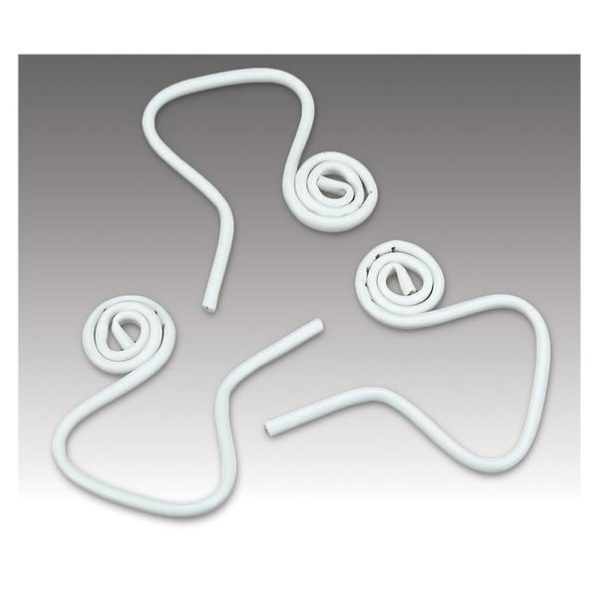 Plasdent - Flexform Flexible Saliva Ejectors, Adjustable Coil Design, Smooth Edges, White, 100/Pk, 8111