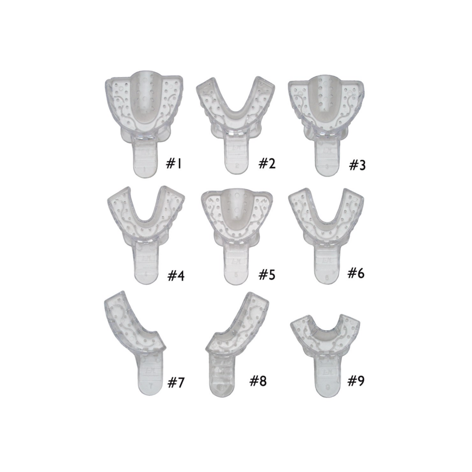 Vista Clear Plastic Impression Tray #4 Med/Lower 12/Bg, 310004