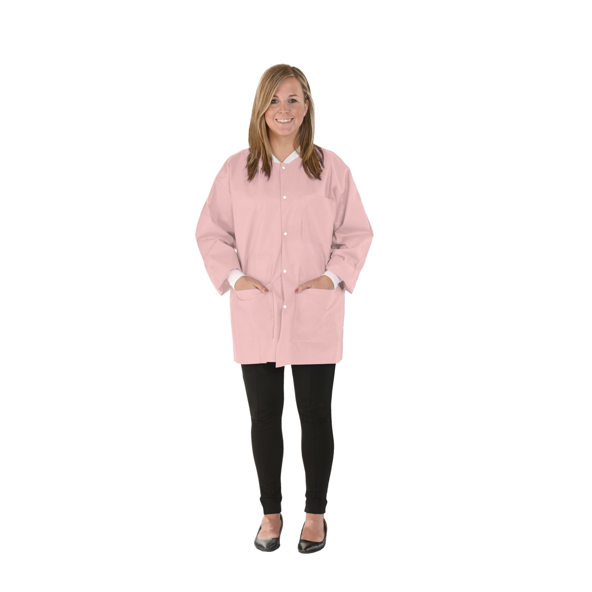 SafeWear Disposable Hipster Jacket, Extra Large, Pretty Pink, 12/Pk, 8102-D