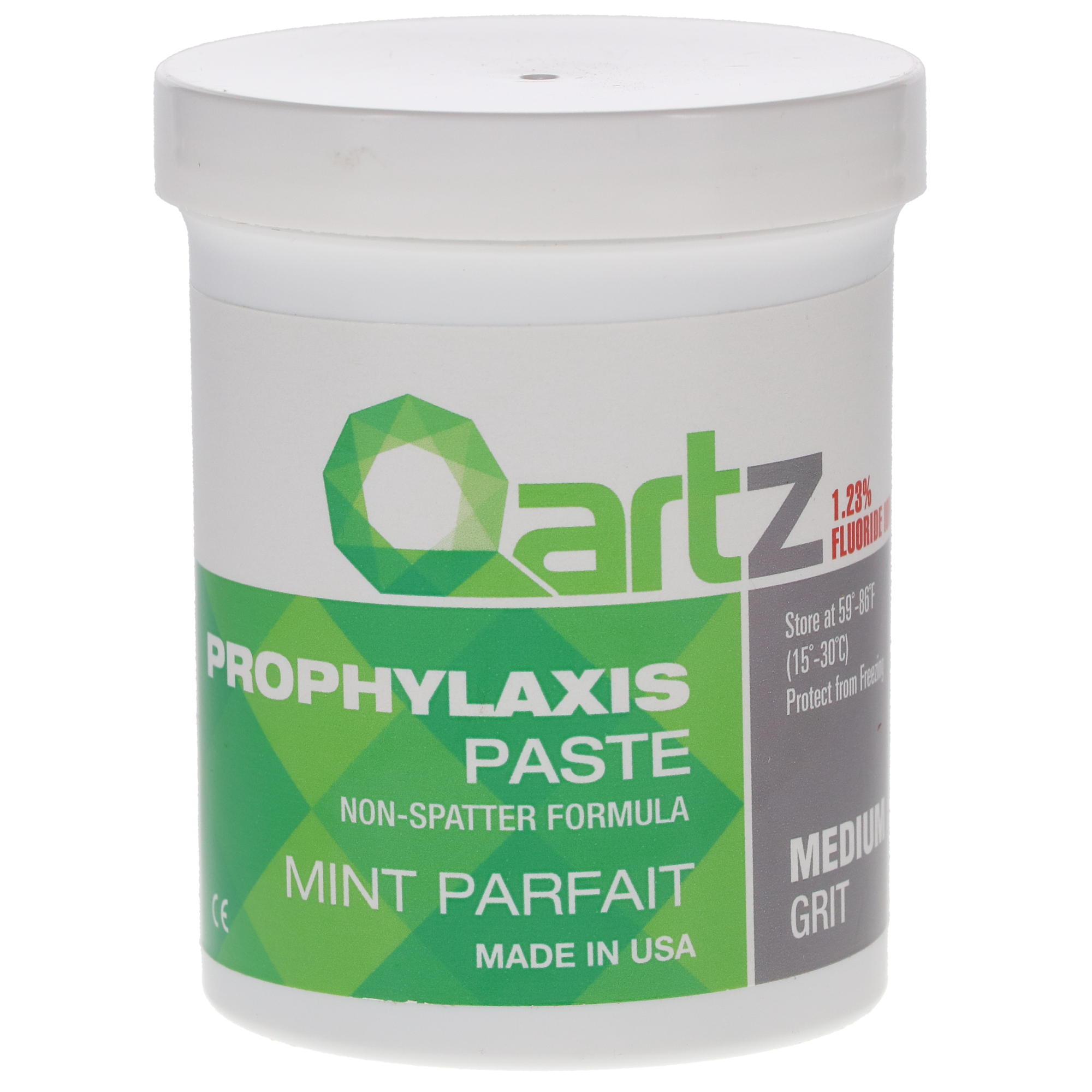 Qartz Prophy Paste, Medium, Mint Parfait, 340g, Jar, 1/Pk, 58-00031