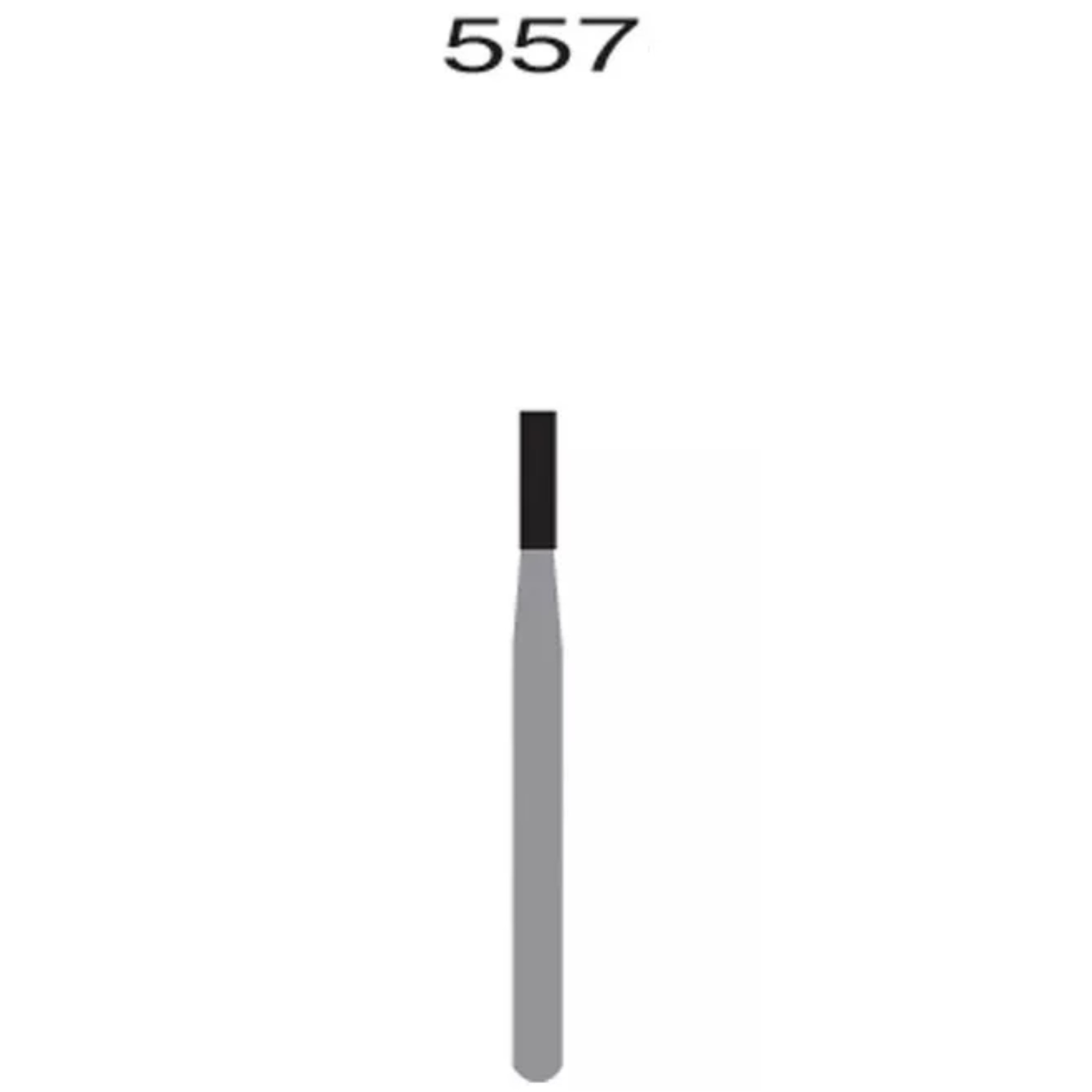 Operative Carbide Burs, FG, Straight Flat End Cross Cut Fissure, # 557, 1.0 mm, 50/Pk, Q2050091