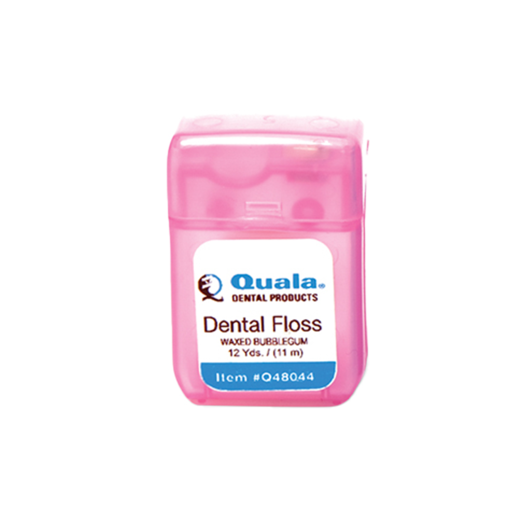 Dental Floss, Nylon, Waxed, Bubblegum, 12 yds, 72/Pk