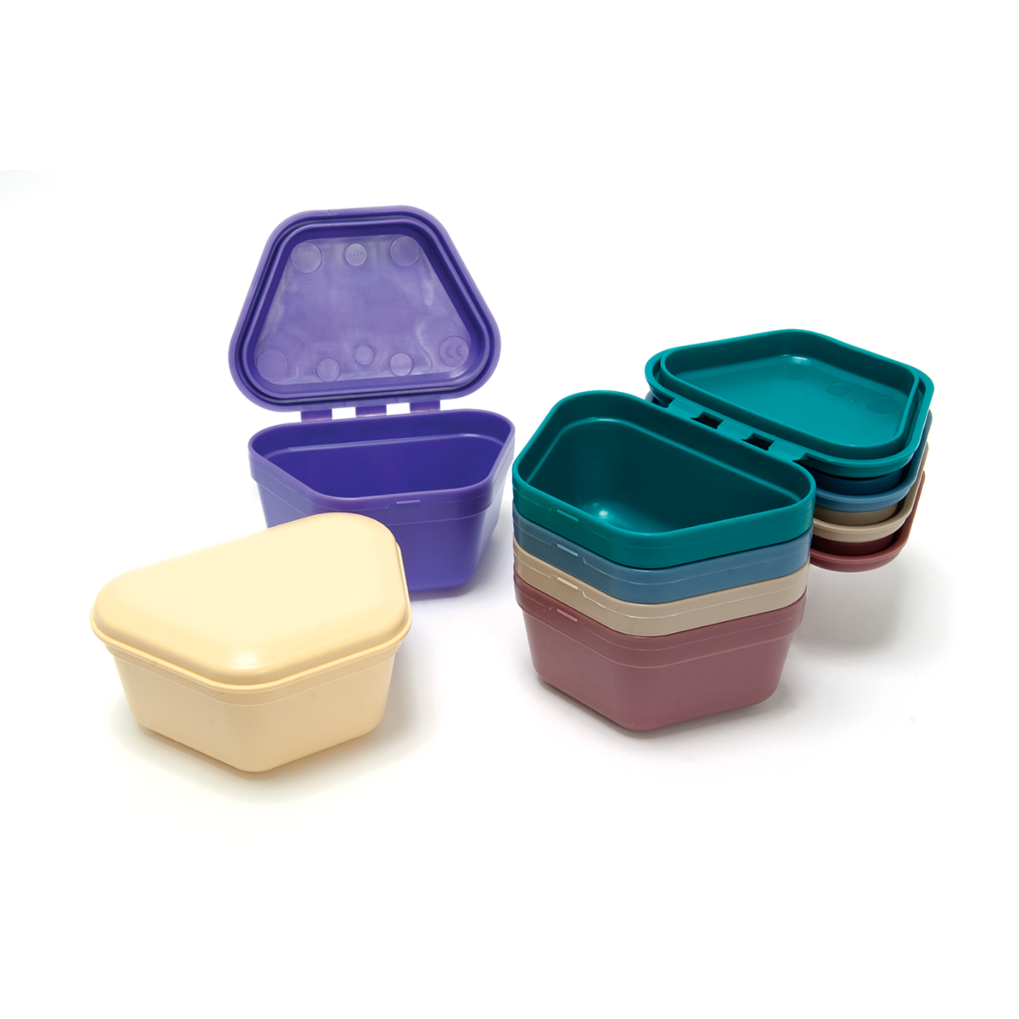 Denture Boxes, Assorted Color, 12/Pk