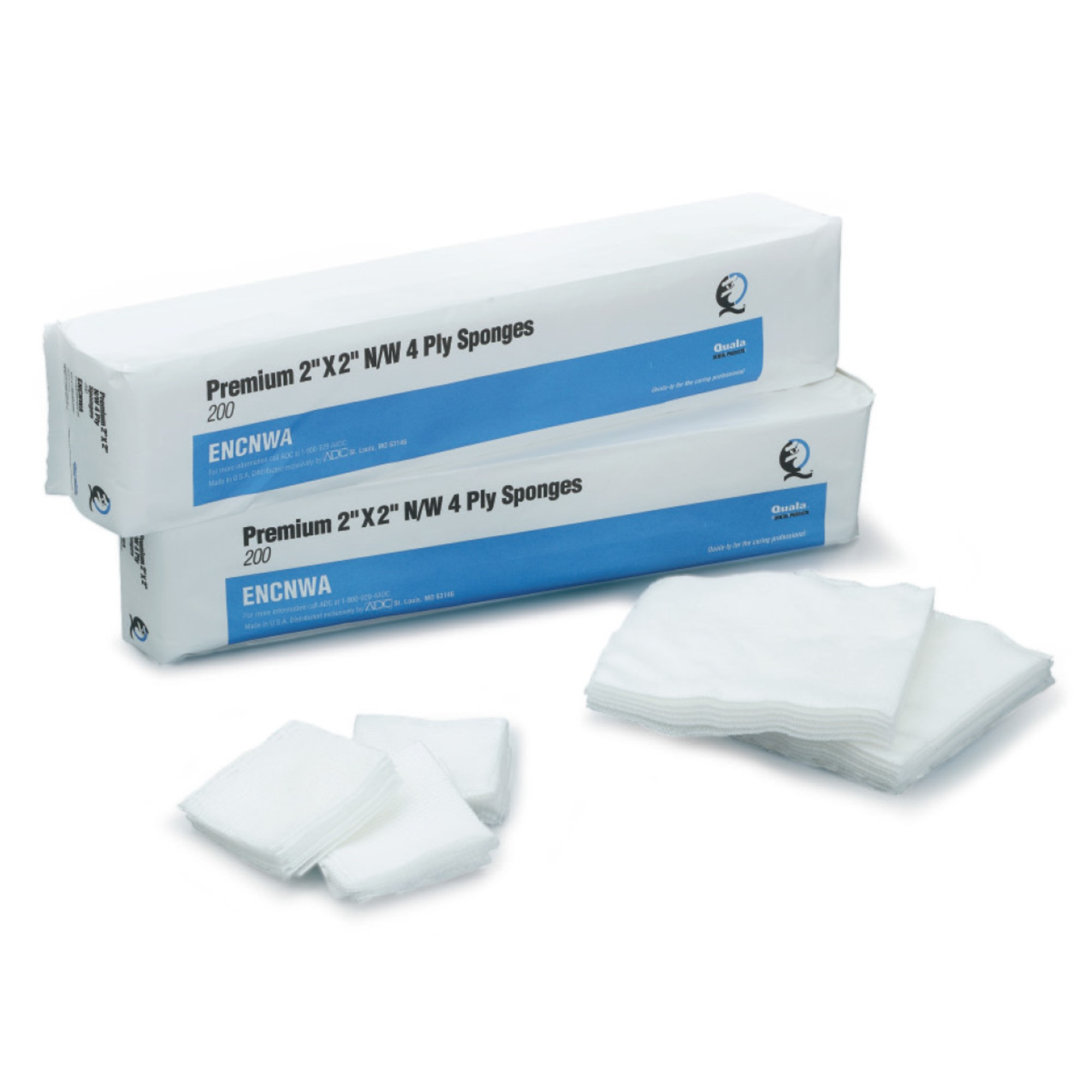 Non-Woven Sponges, Rayon/polyester blend, 4-Ply, Non-sterile, 2? x 2? 5000/Pk