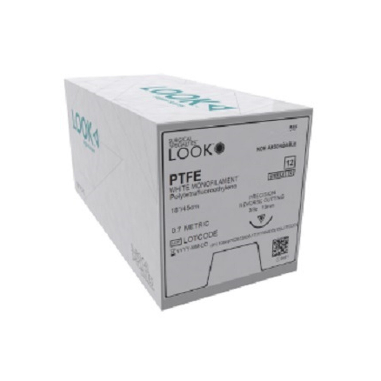 PTFE Suture with C22 Needle (RC), Undyed Monofilament, 18