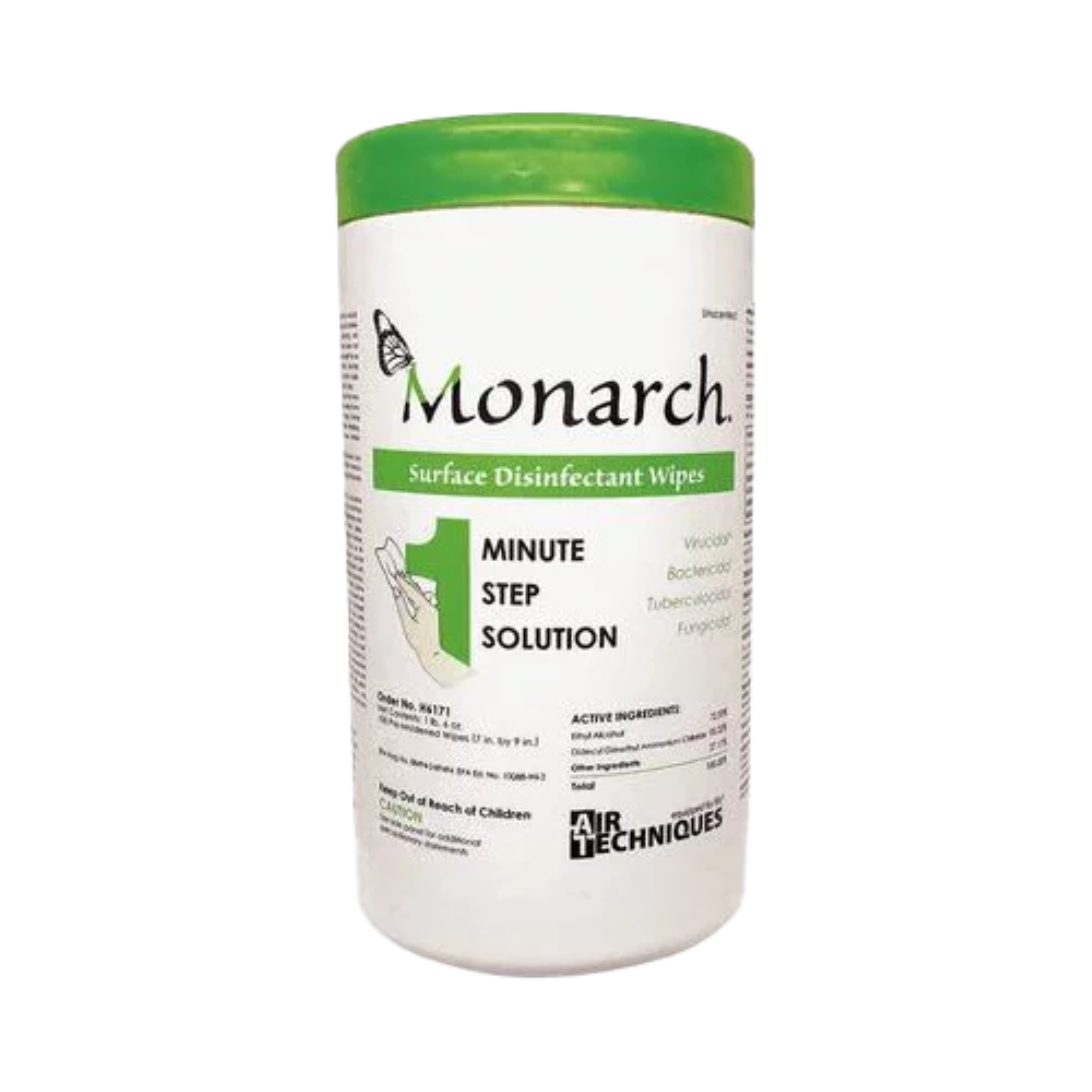 Air Tech - Disinfectant Wipes (Pre-moistened): 1 Canister with Wipes (100 ea. 7? x 9?)