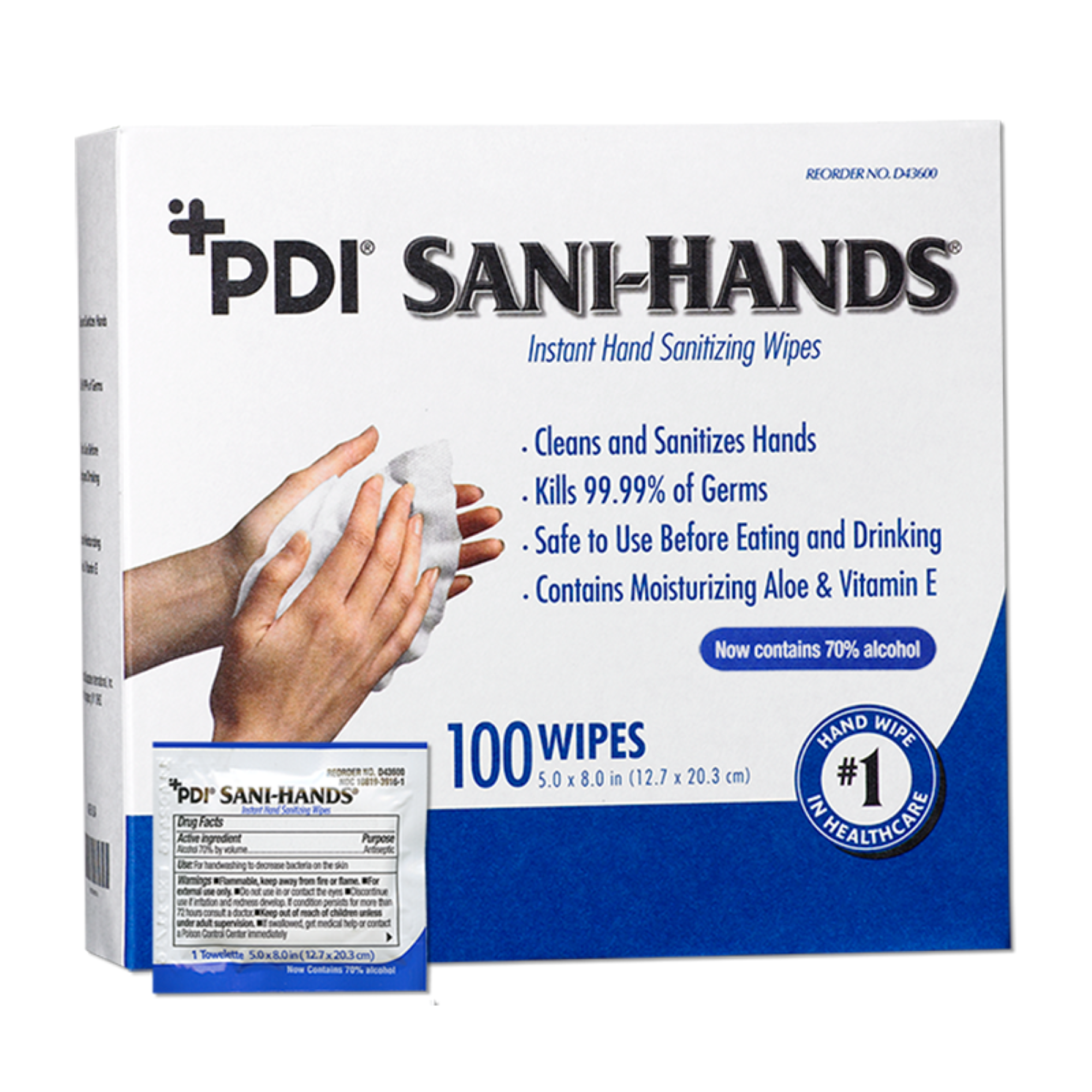 Sani-Hands?Instant Hand Sanitizing Wipes, Individual Packets,100/Box