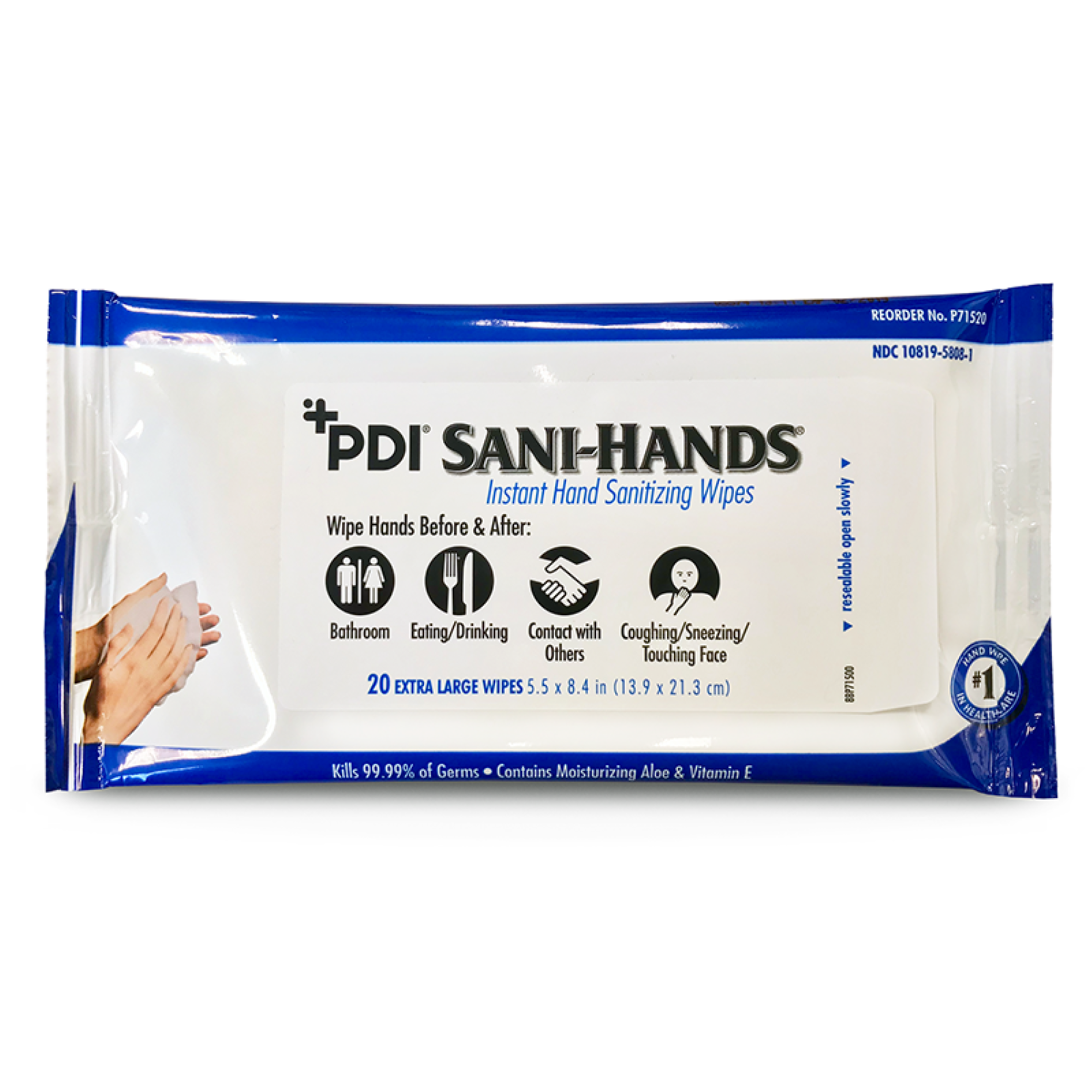 Sani-Hands?Instant Hand Sanitizing Bedside Pack Wipes 20/Pk