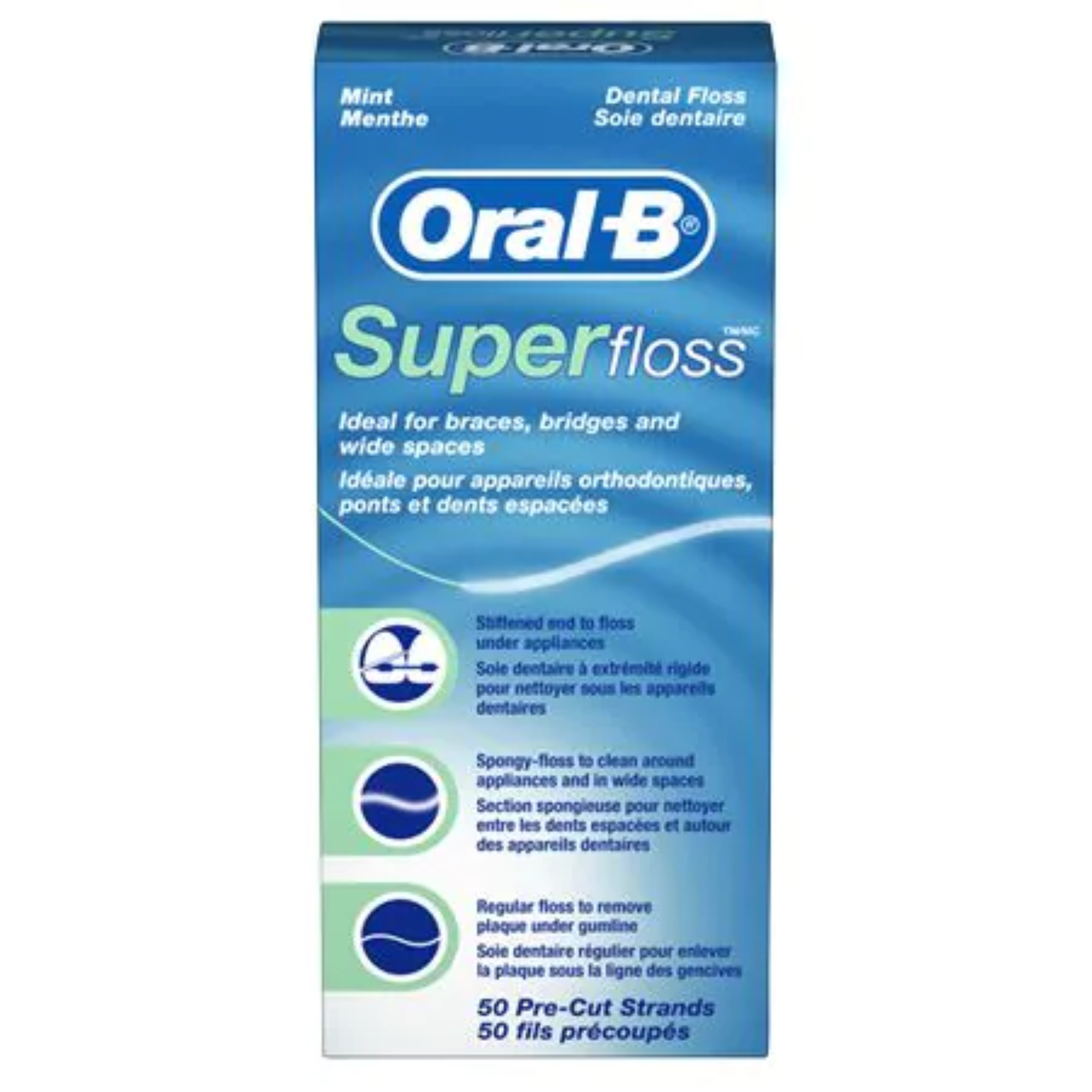 Oral-B Super Floss Mint 50/Box 24/Case