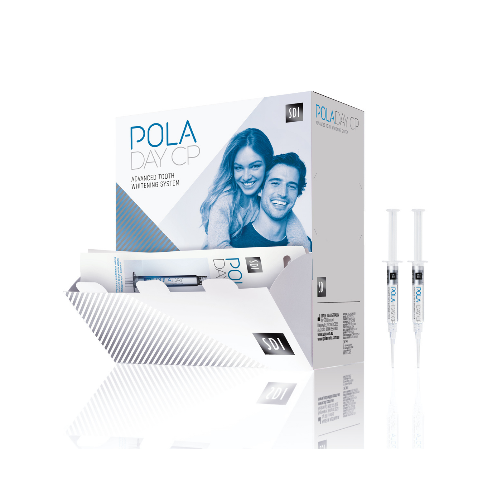 Pola Day Tooth Whitening System, 35% Carbamide Peroxide, Syringe Dispenser Pack, 3 g, 50/Pk