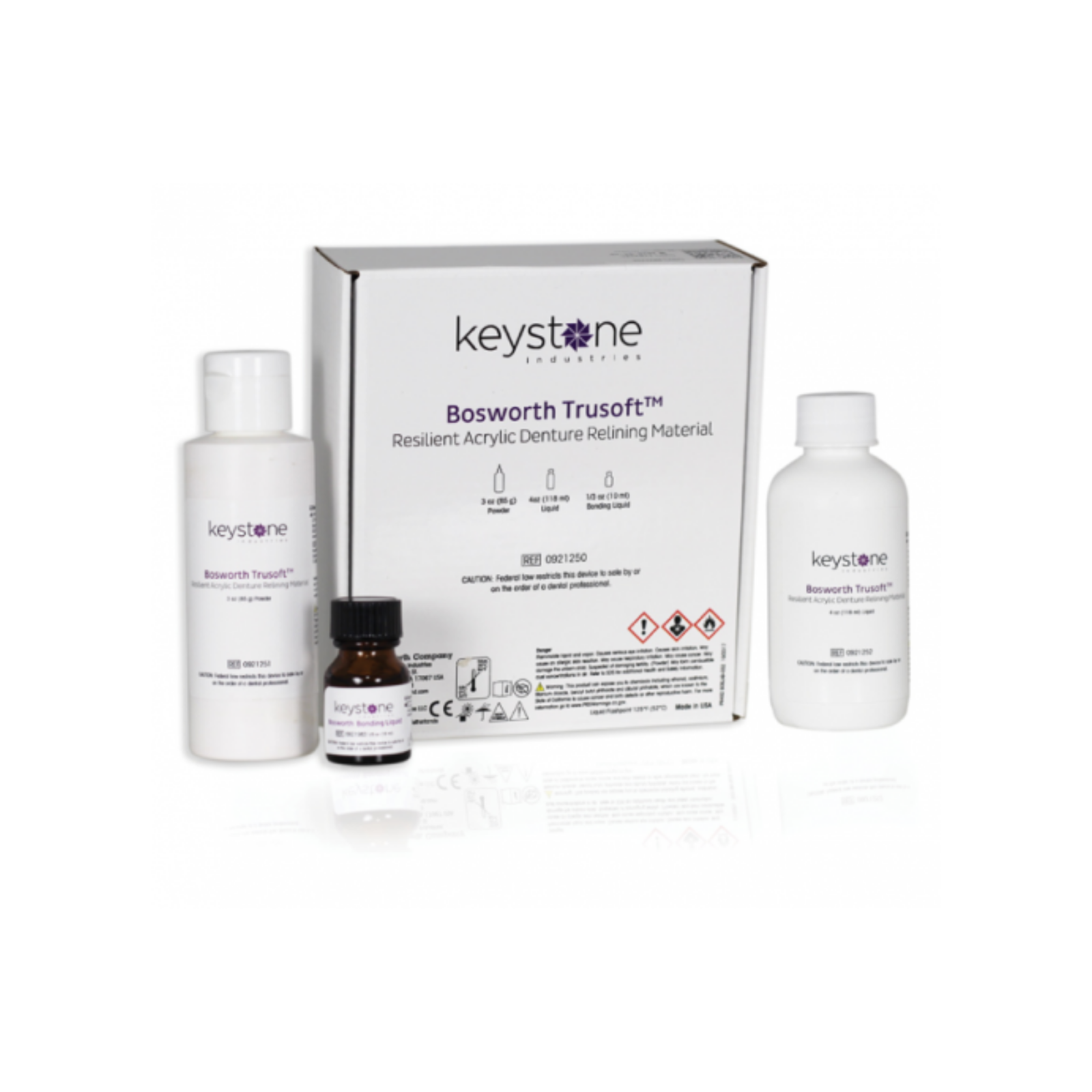 Trusoft Resilient Denture Liquid, 4 oz, 1/Pk, 921252