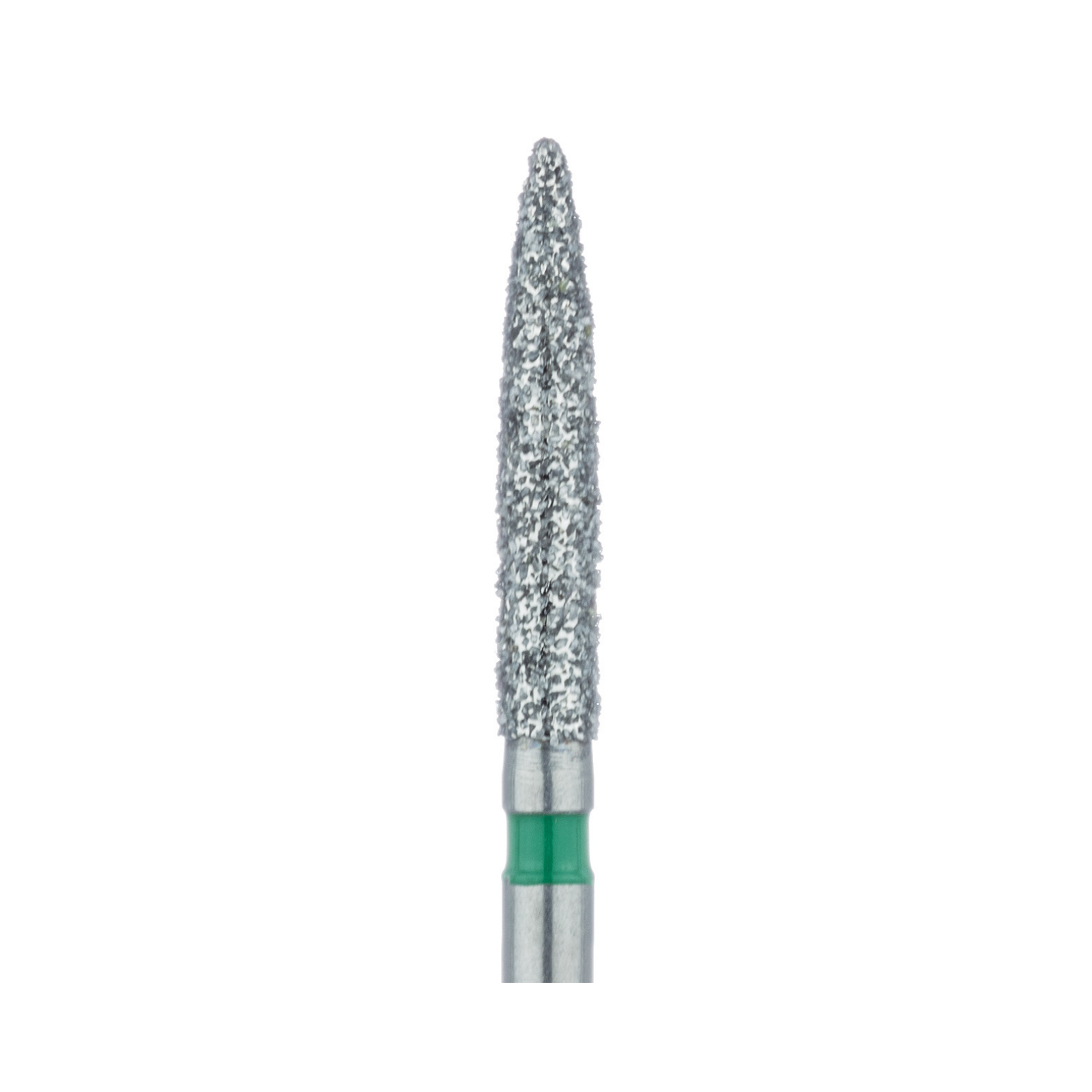 Meisinger Multi-Use Diamond Burs, FG, Long Flame, # 863G, 1.8 mm, Coarse, Green, 5/Pk, 863G-018-FG