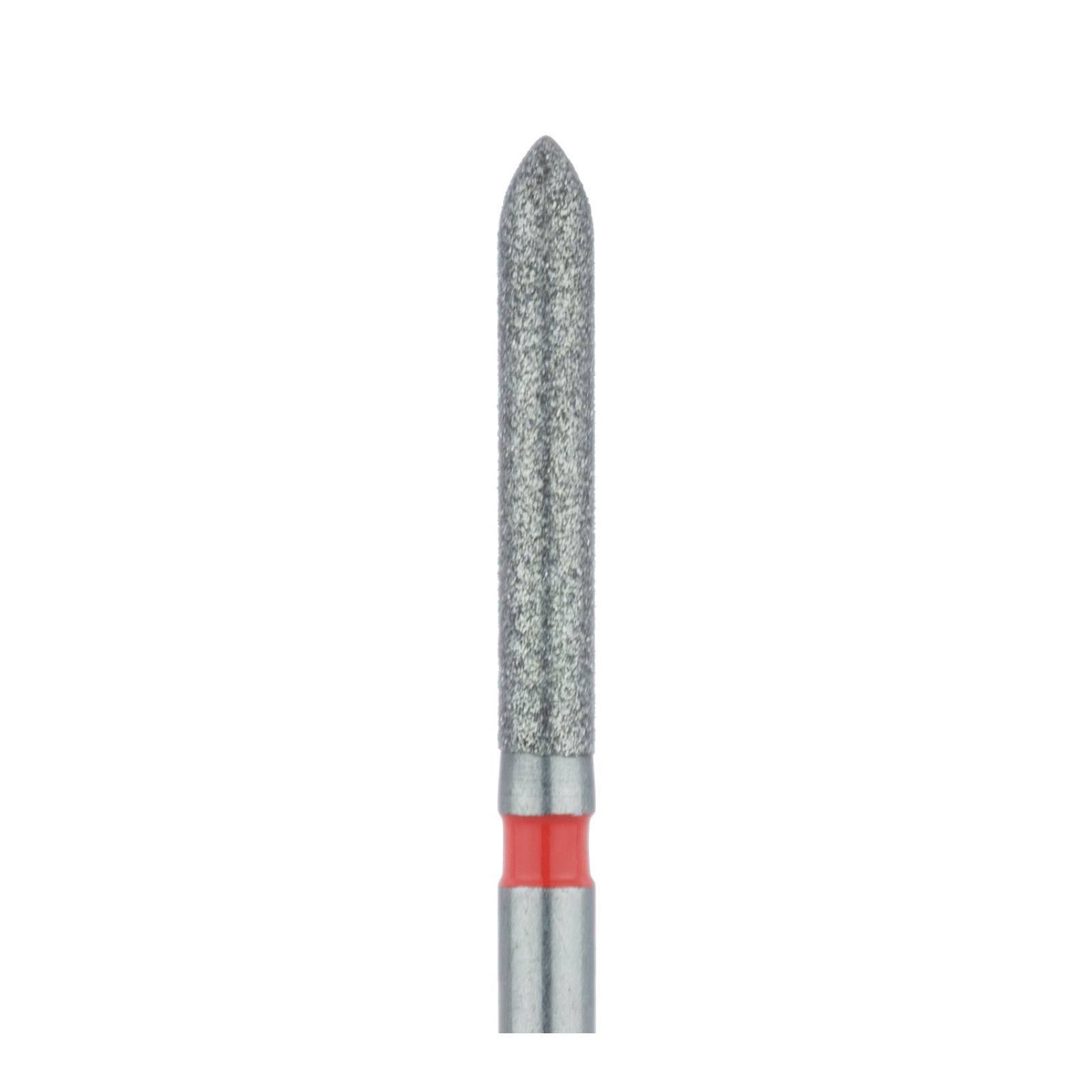 Meisinger Multi-Use Diamond Burs, FG, Long Torpedo Beveled Tip, # 869F, 1.6 mm, Fine, Red, 5/Pk, 869F-016-FG