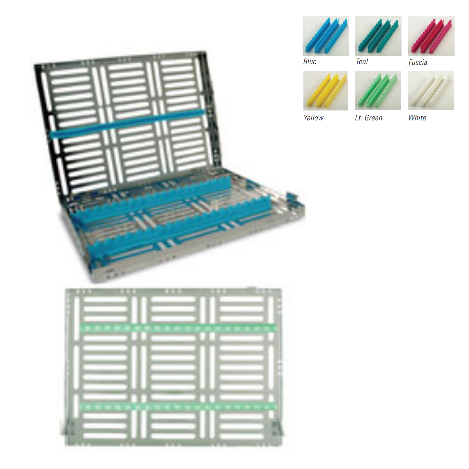 Sterilization Cassette Single Side Large 20 Instruments Fuscia