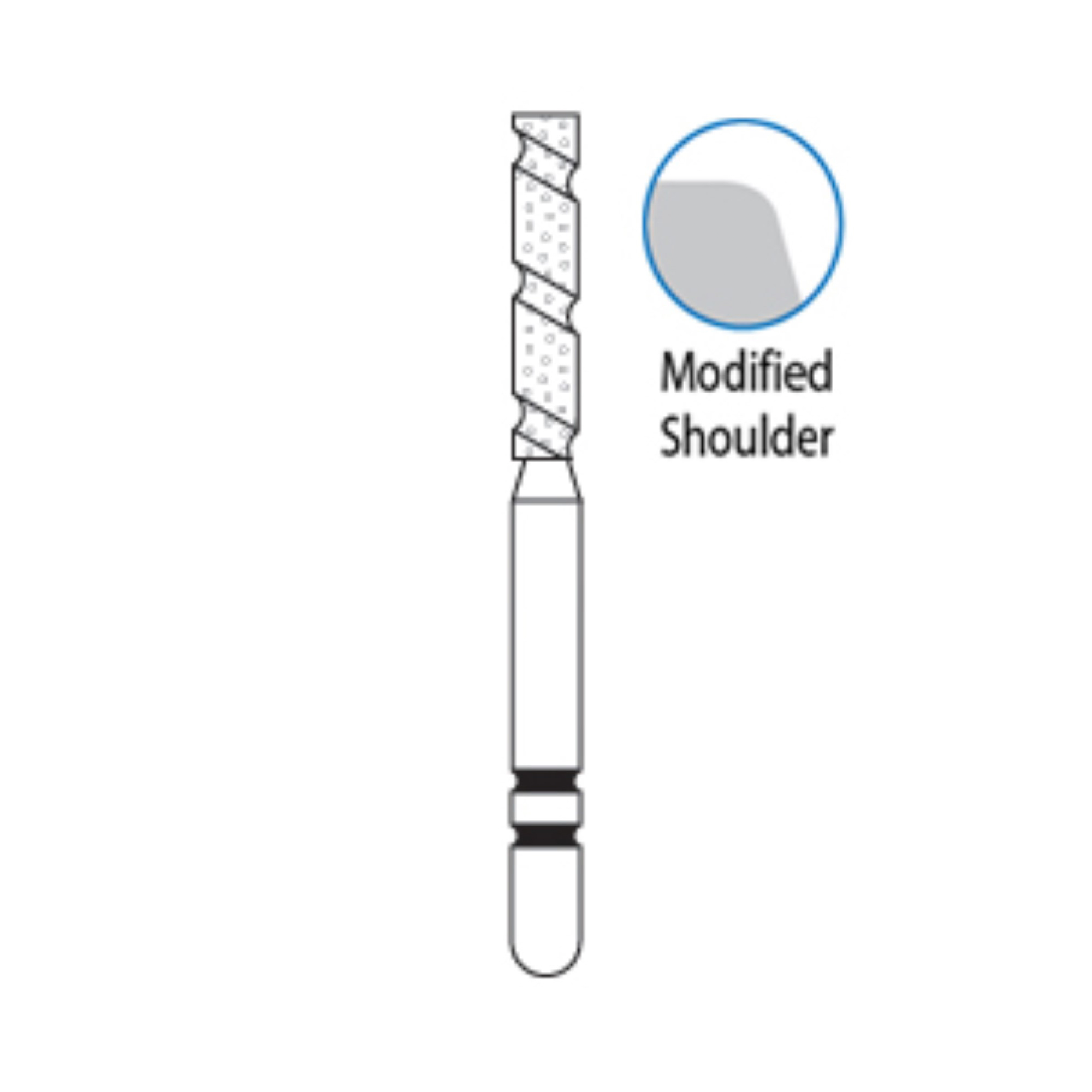Two Striper TS2000 Spiral Cut Diamond Burs, FG, KR Cylinder, 2013.8KR, 1.6 mm, Coarse, Green, 5/Pk, 2000139