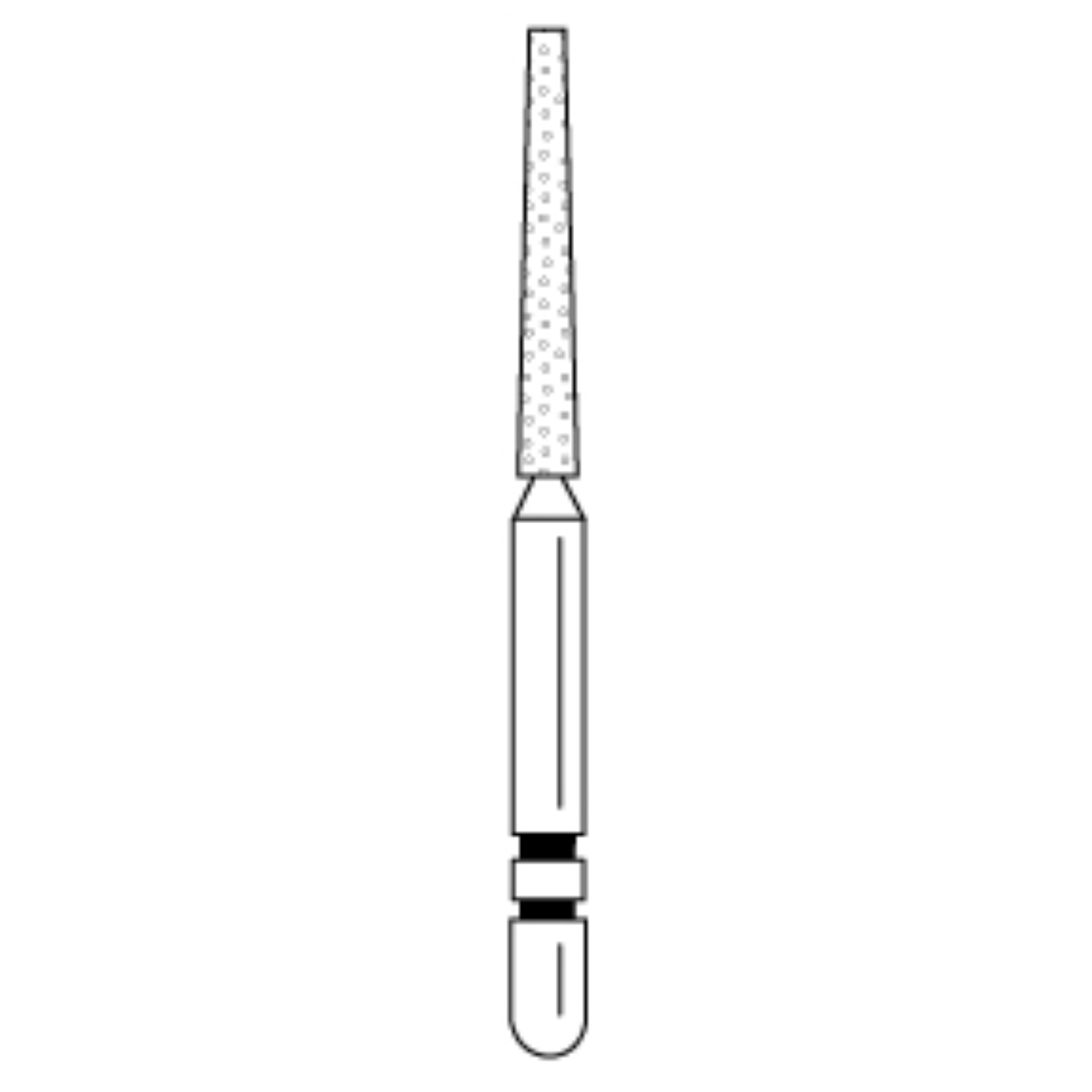 Two Striper Diamond Burs, FG, Flat-End Taper, 721.10, 1.3 mm, Fine, Red, 5/Pk, 2015386
