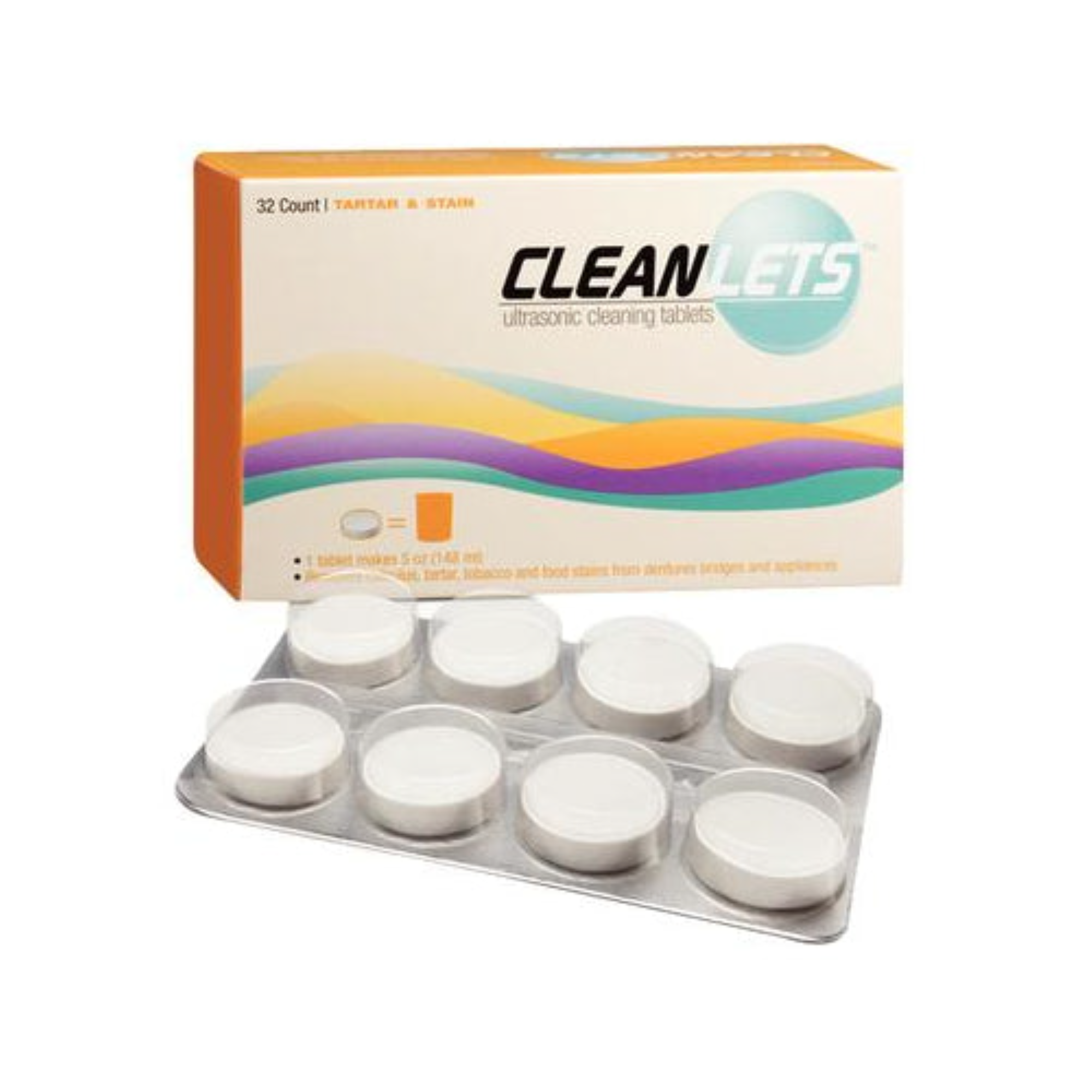 Cleanlets Tartar & Stain Tablets 32/Bx, 21505