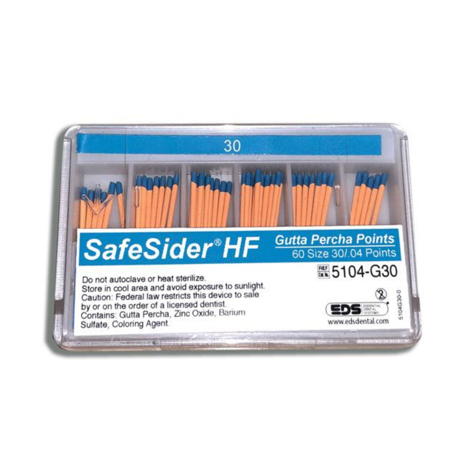 SafeSider HF Rotary Gutta Percha Points 30 mm #04 60/Pk