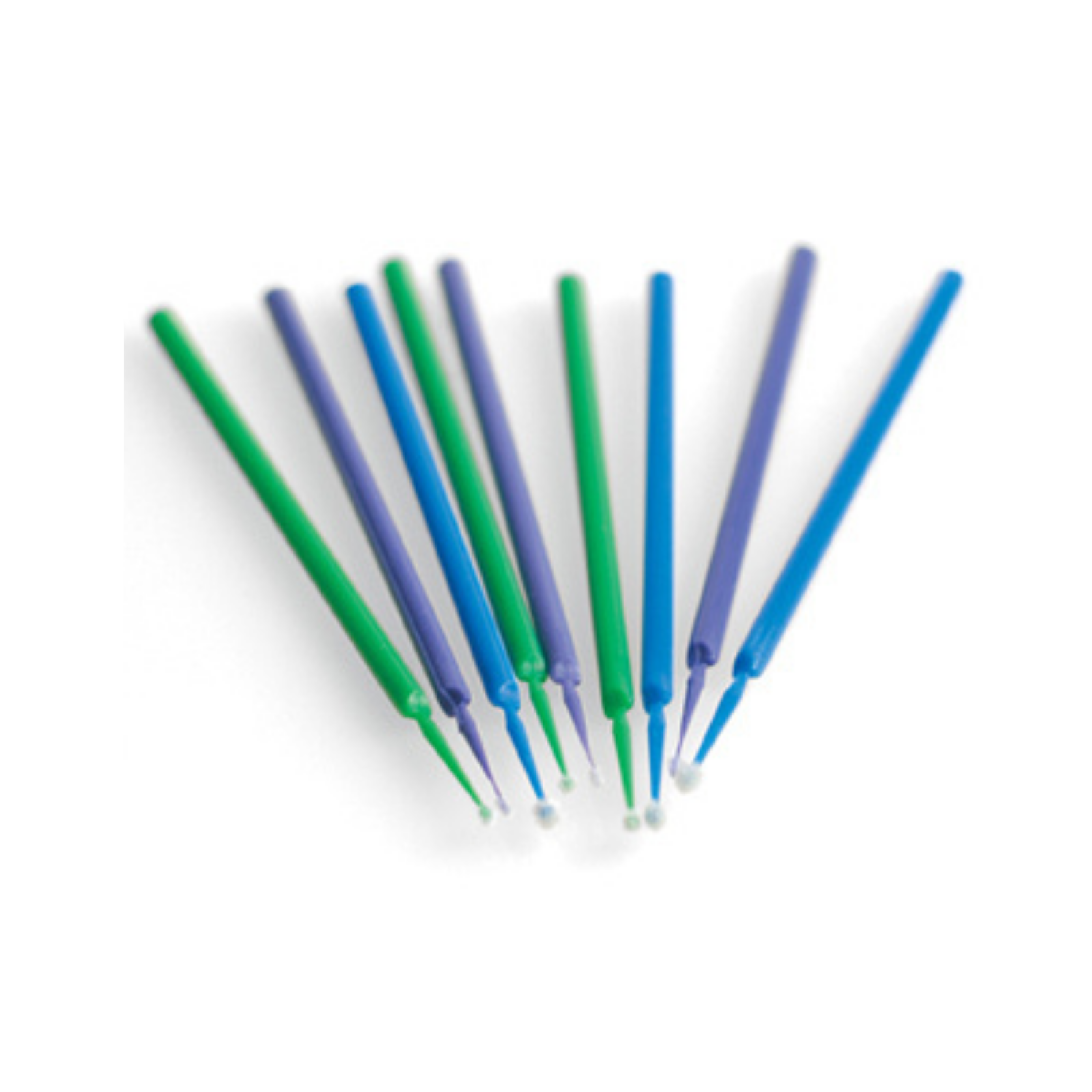 Points Disposable Brush Applicators, Fine, Light Green, 400/Pk