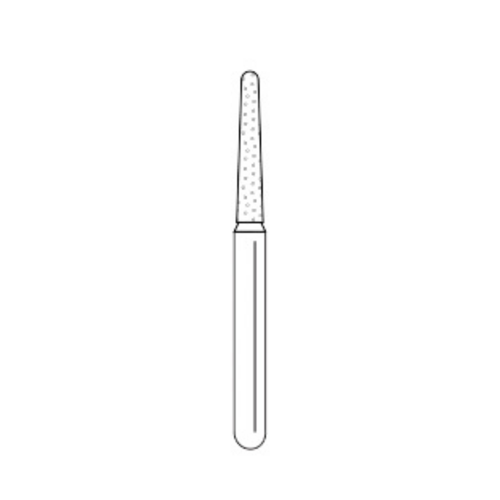 Solo Diamond Single-Use Burs, FG, Round-End Taper, # 1114.8, 1.4 mm, Fine, Red, 25/Pk, 856014F
