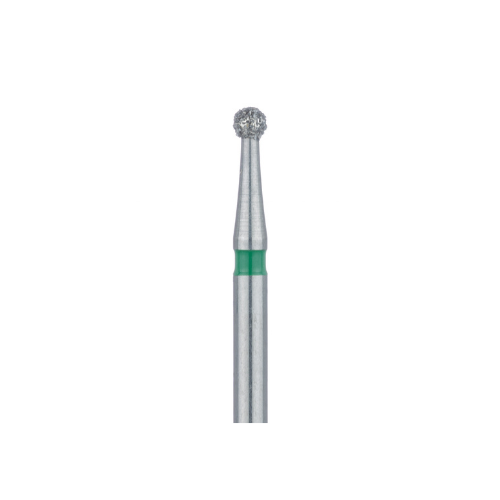 Meisinger Multi-Use Diamond Burs, FG, Round, # 801G, 1.6 mm, Coarse, Green, 5/Pk, 801G-016-FG