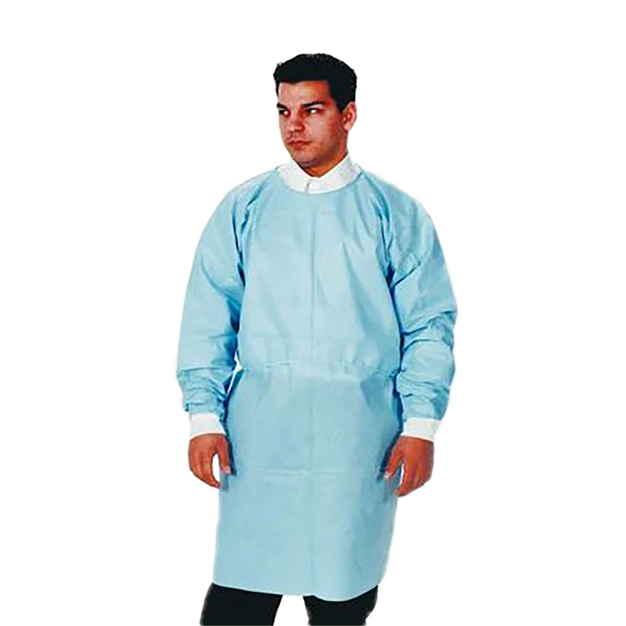 Dual Fabric Tie-Back Gowns Blue 10/Pk (3370B-K)