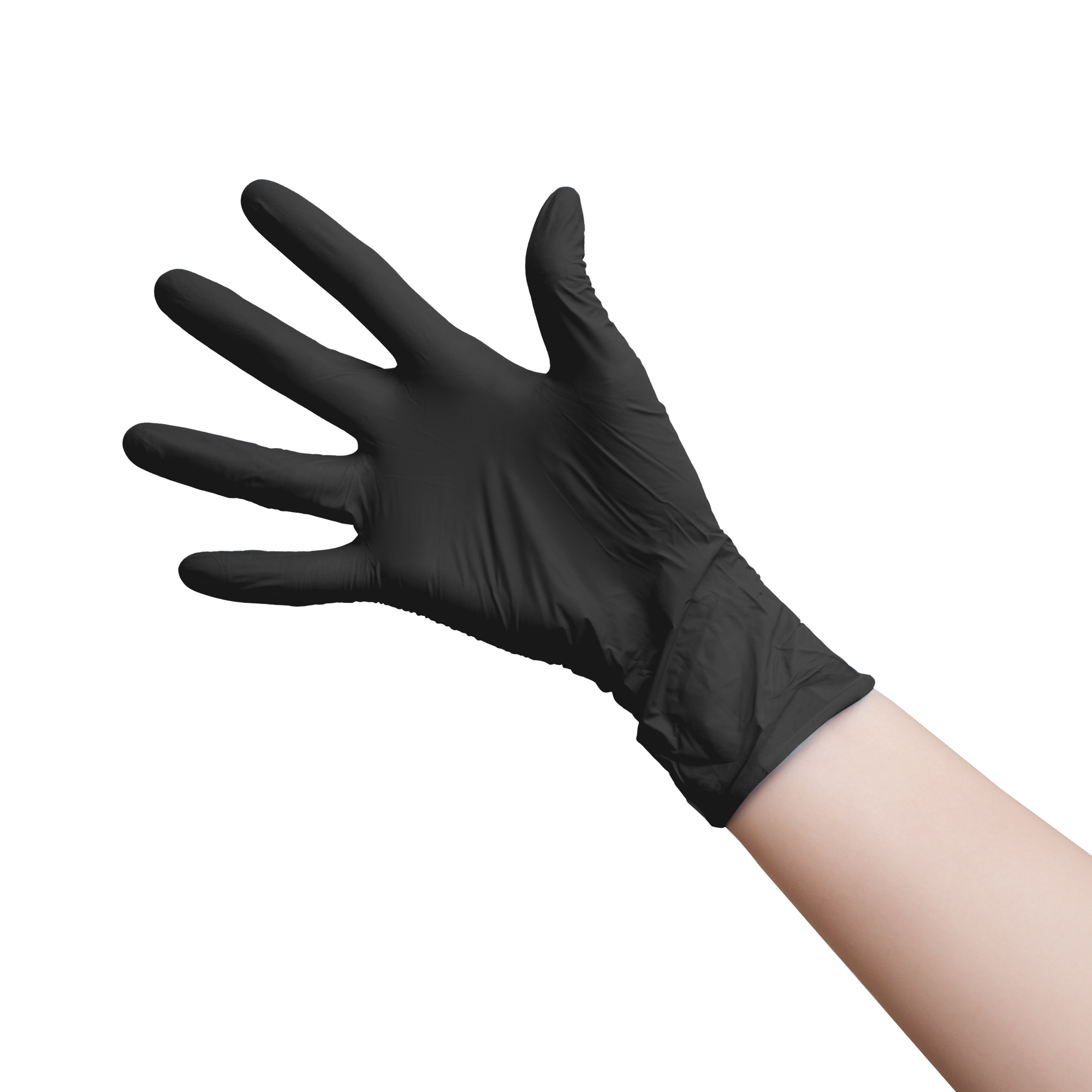 Adenna Phantom Latex Exam Gloves Medium, Black Color, PF, PHM915