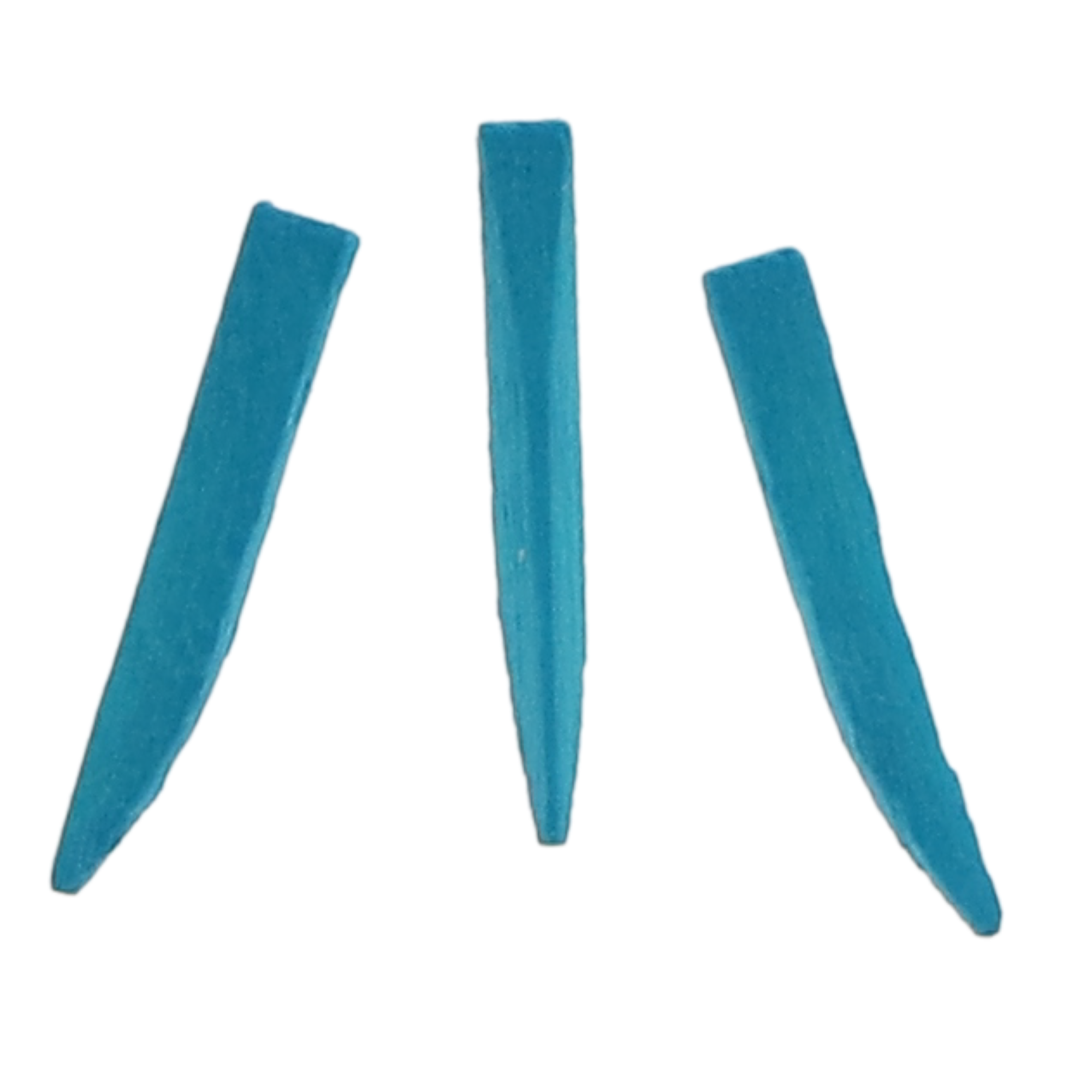 Contoured Wood Wedges, 12mm, Blue, 400/Pack, 95412