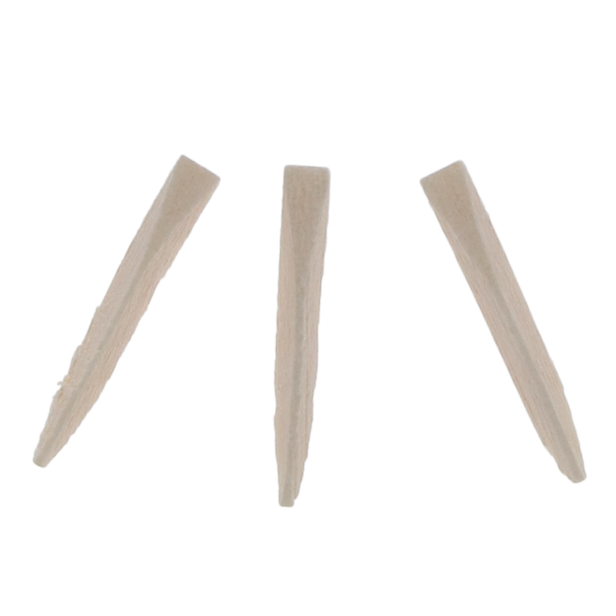 Contoured Wood Wedges, 17mm, White, 100/Pack, 95117