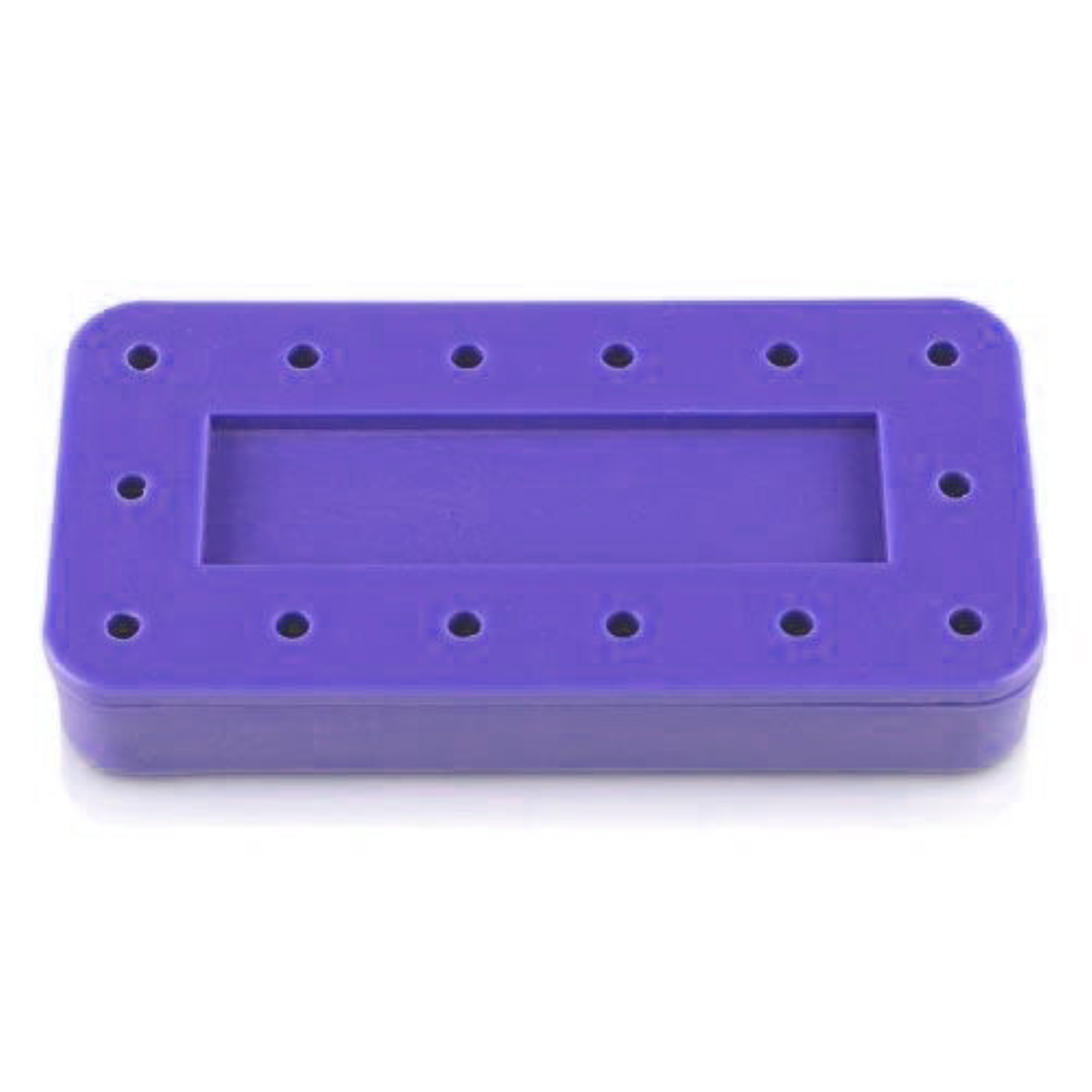 Plasdent - Rectangular Bur Block - Spectrum Purple, 14 Burs Capacity. Magnetic